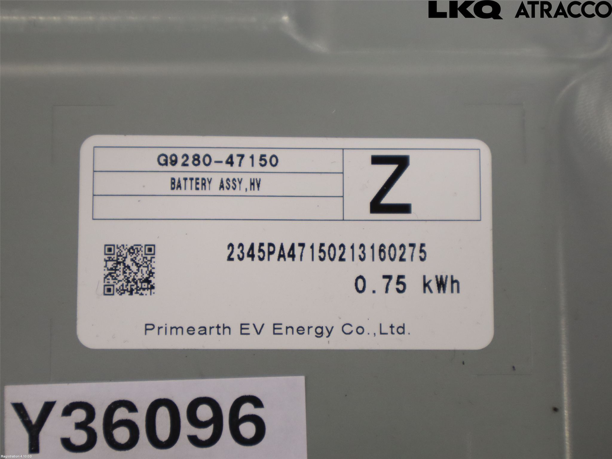 Toyota COROLLA 19- Batteri Högspänning