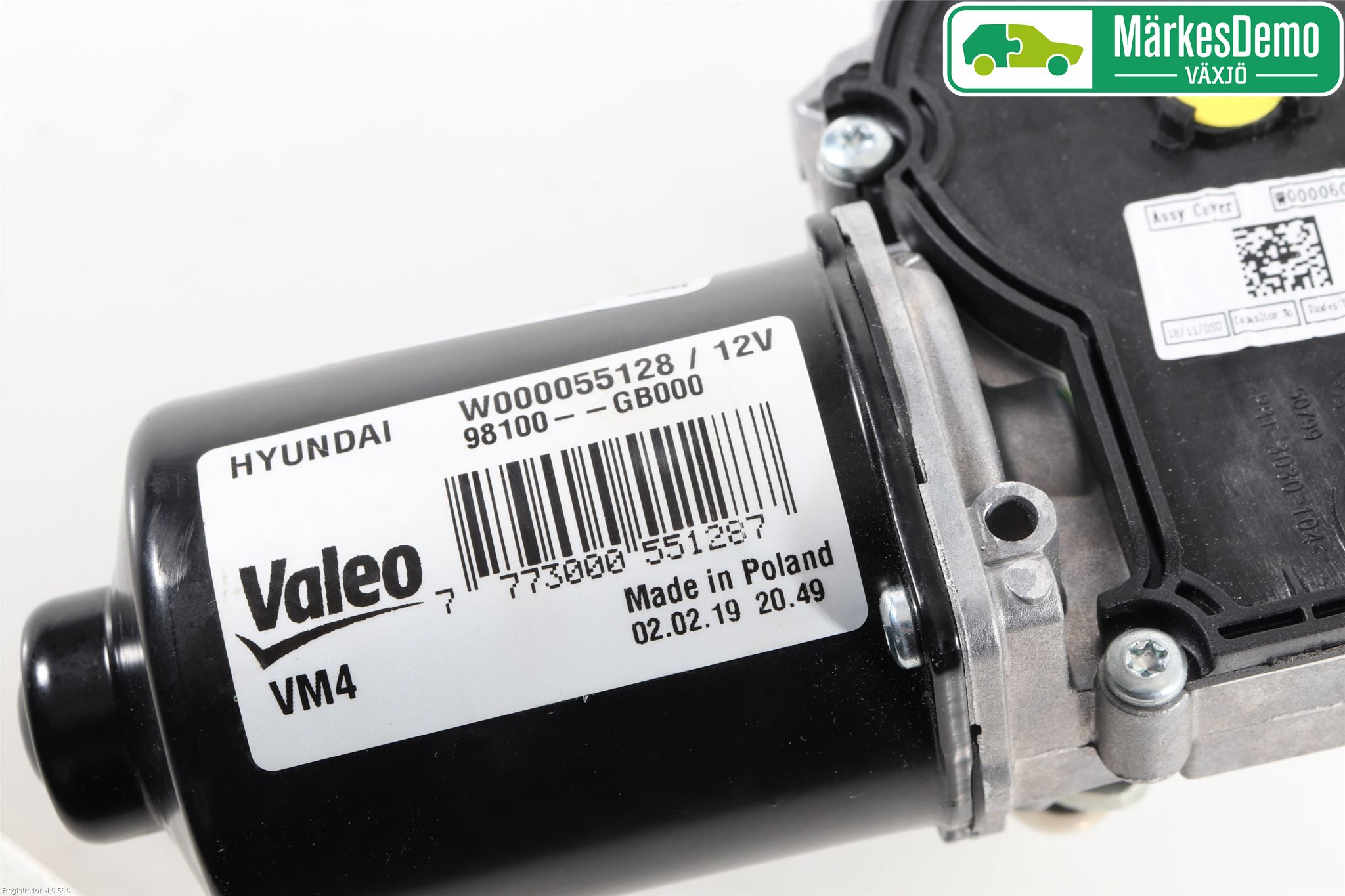 Hyundai i20 GB 15-20 Torkarmotor Vindruta