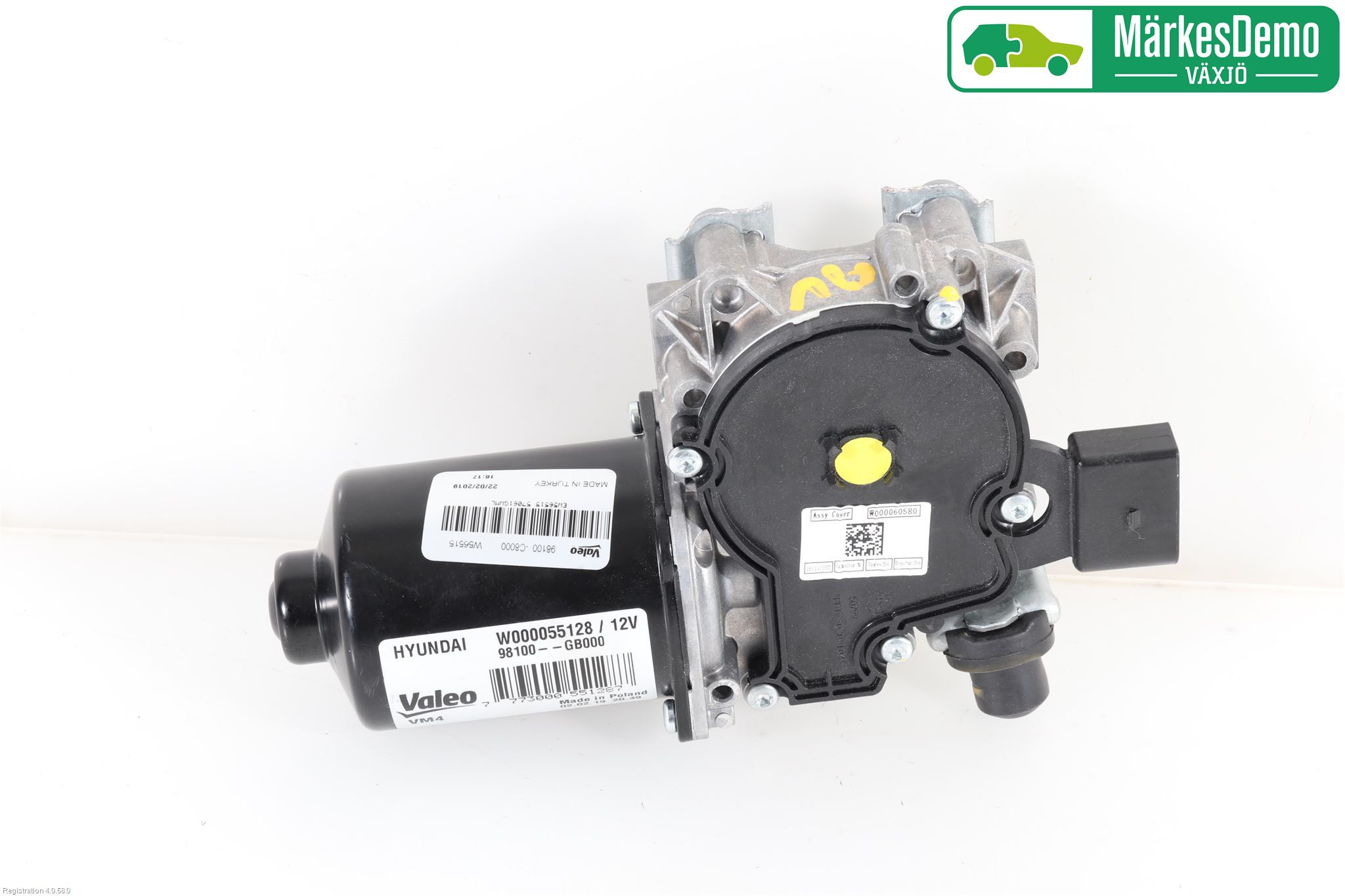 Hyundai i20 GB 15-20 Torkarmotor Vindruta