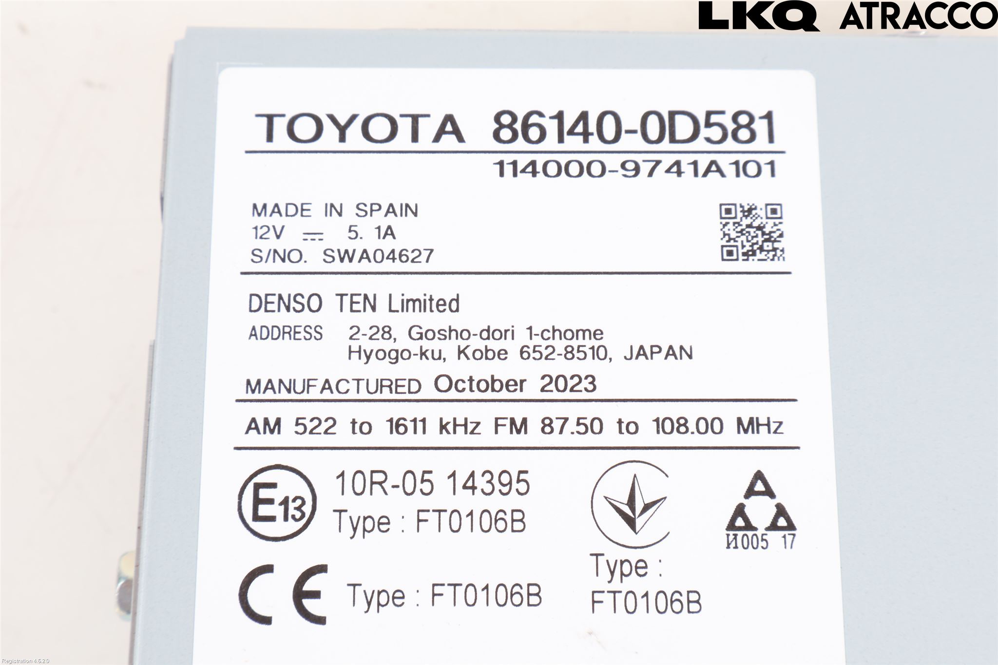 Toyota YARIS XP21 20- Cd Radio - Multimediapanel