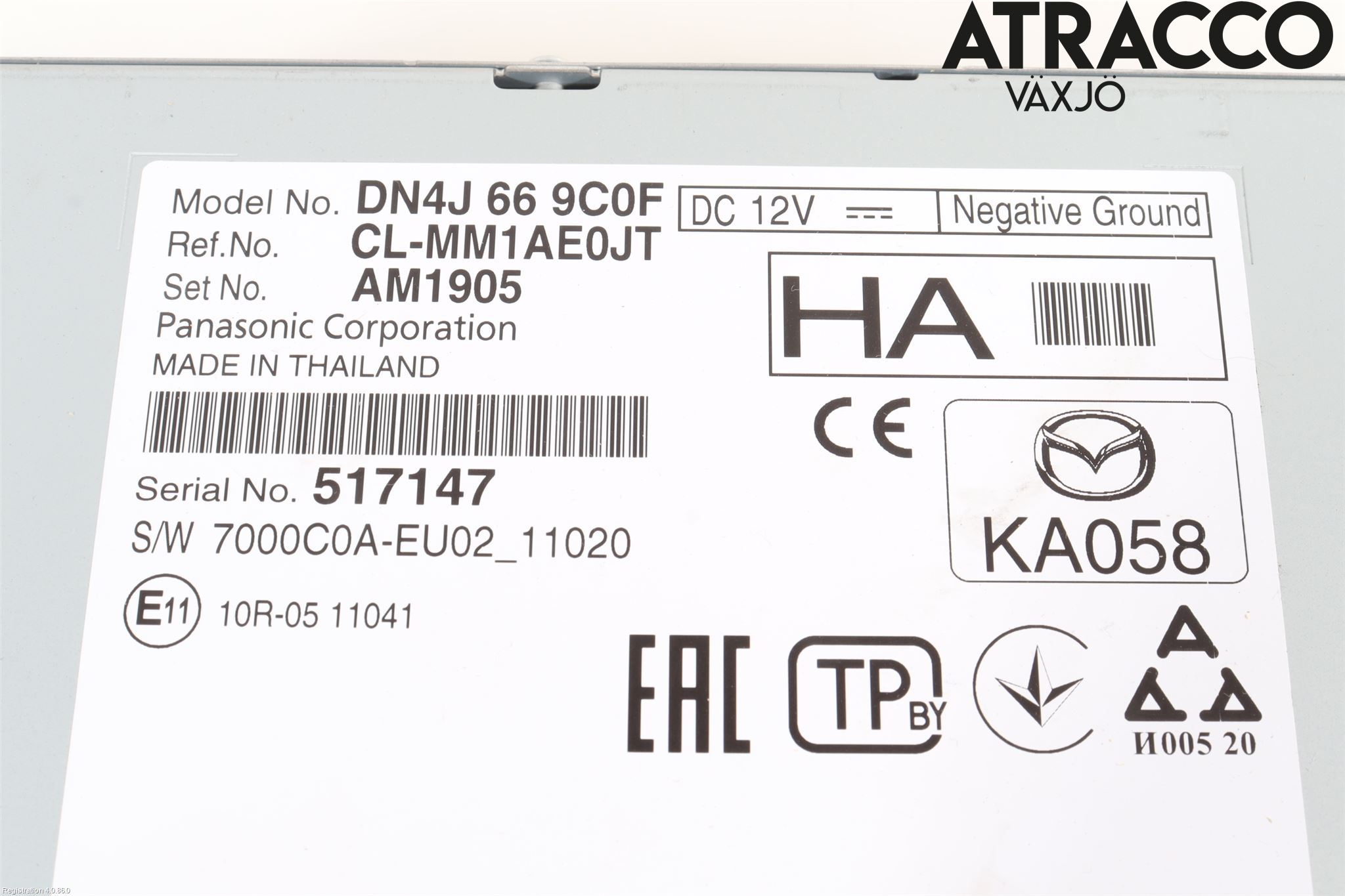 Mazda MX-30 20- Cd Radio - Multimediapanel