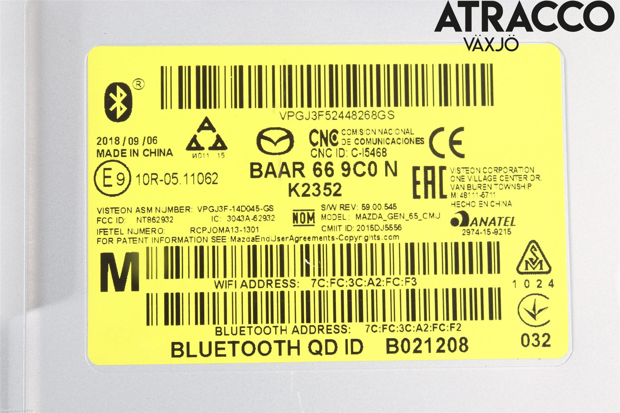 Mazda CX-3 Cd Radio - Multimediapanel