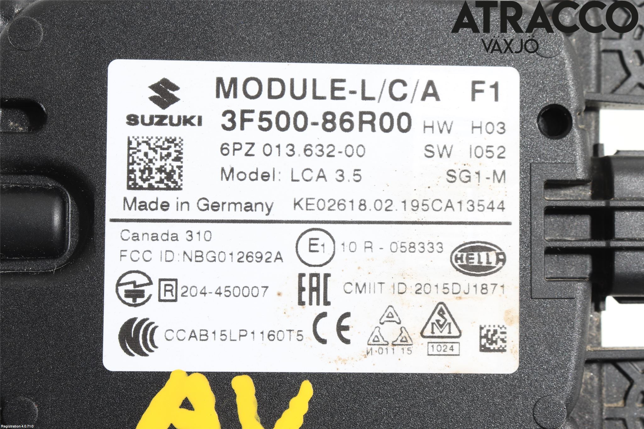 Suzuki VITARA 15- Sensor Aktivt Kollisionsskydd