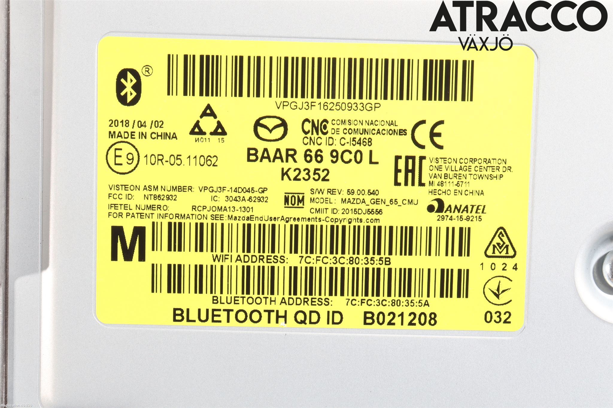 Mazda 3 III 14-19 Cd Radio - Multimediapanel