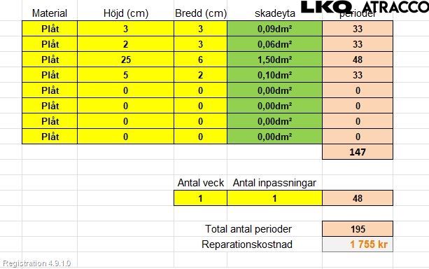 Toyota COROLLA VERSO 08-09 Dörr Bak Vänster