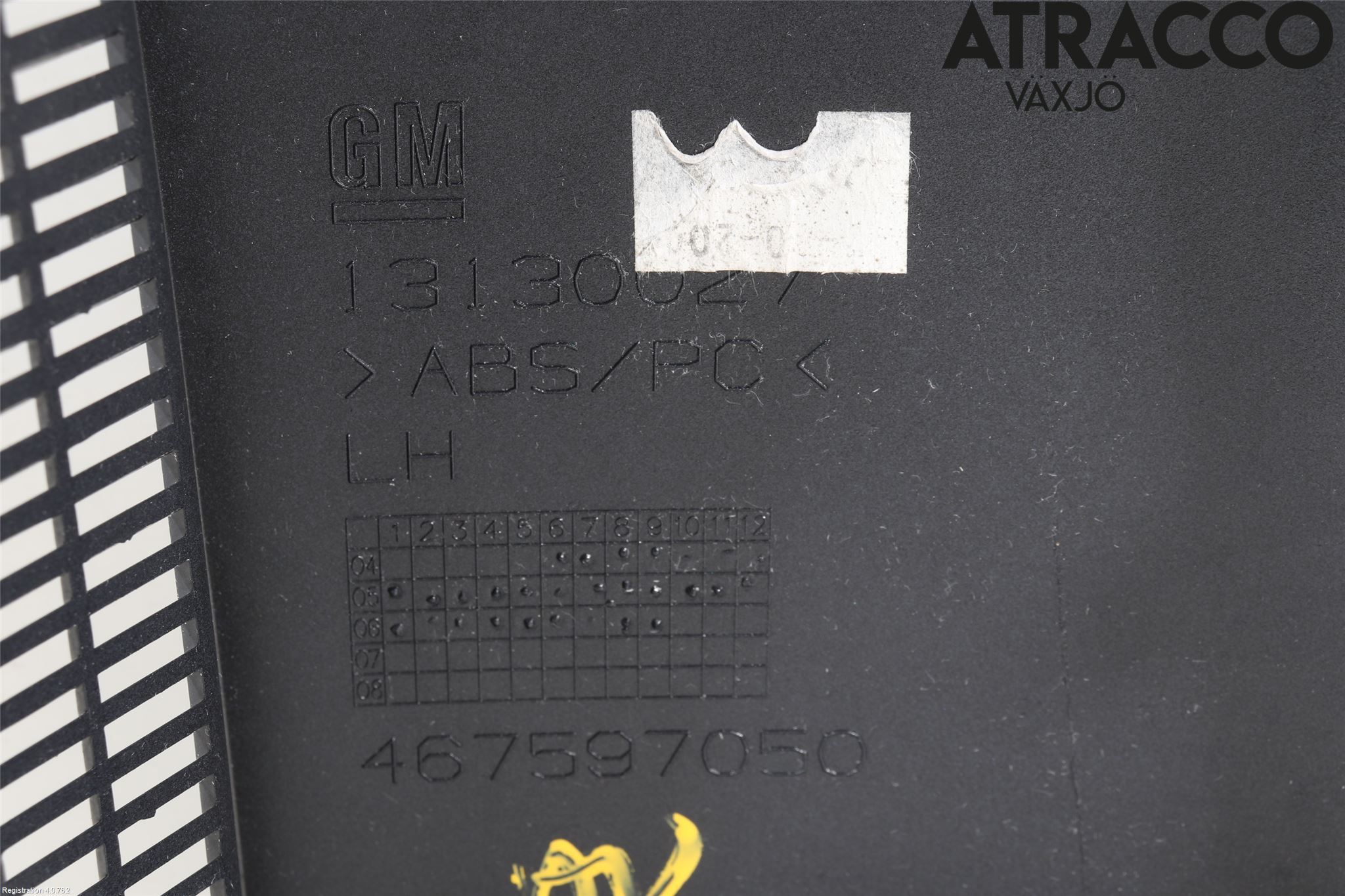 Opel MERIVA A   03-10 Bakljussarg