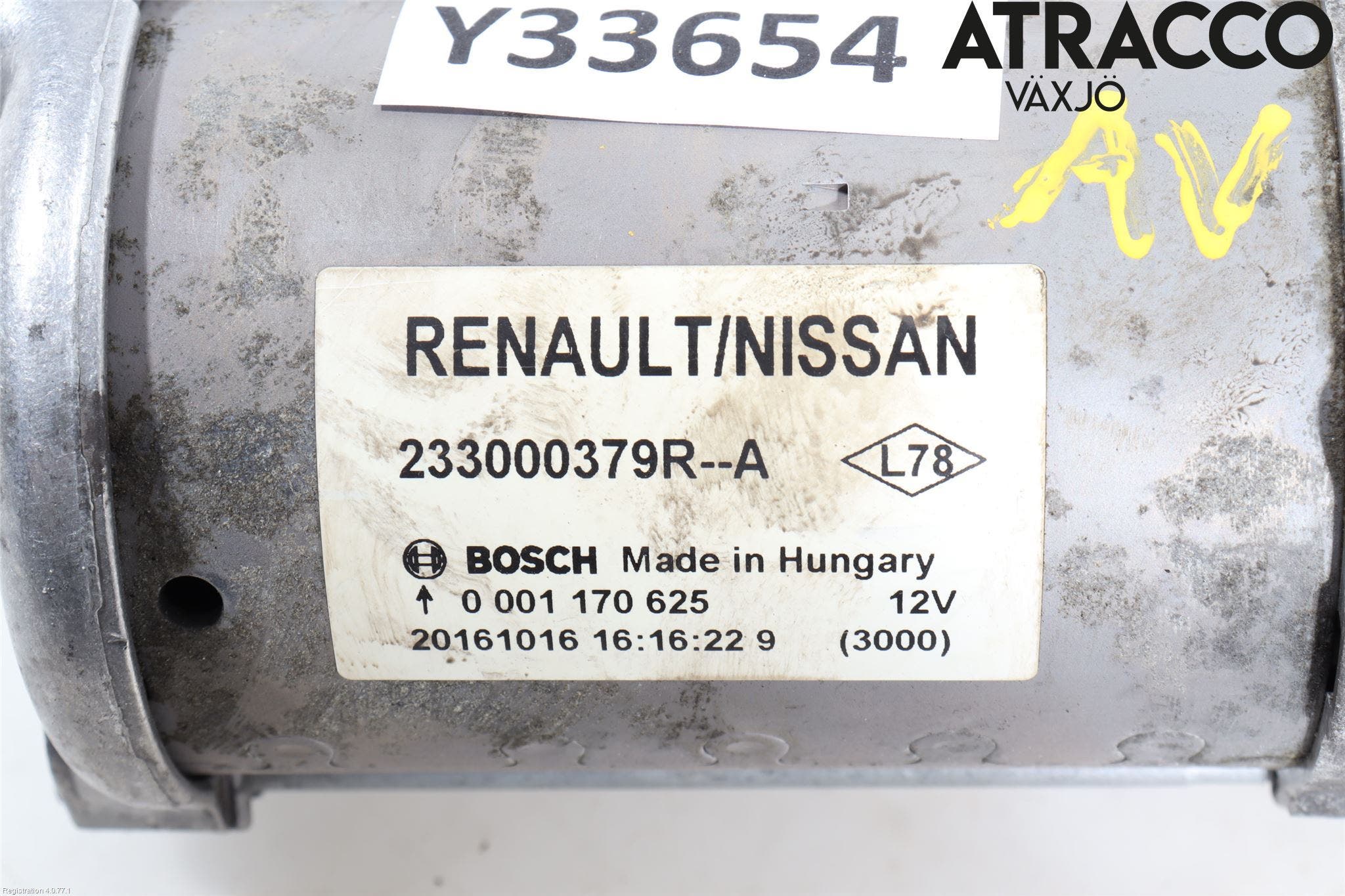 Nissan QASHQAI 14-17 Startmotor Diesel