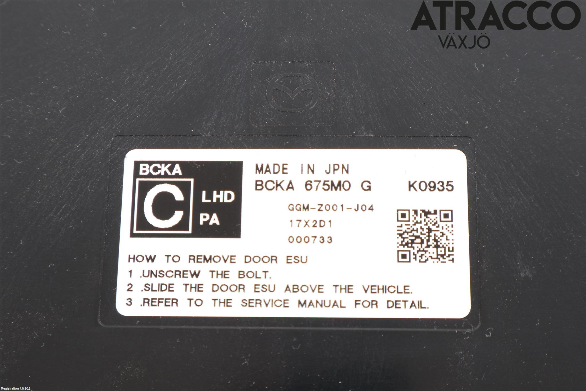 Mazda 3 IV 19- Styrenhet Dörr