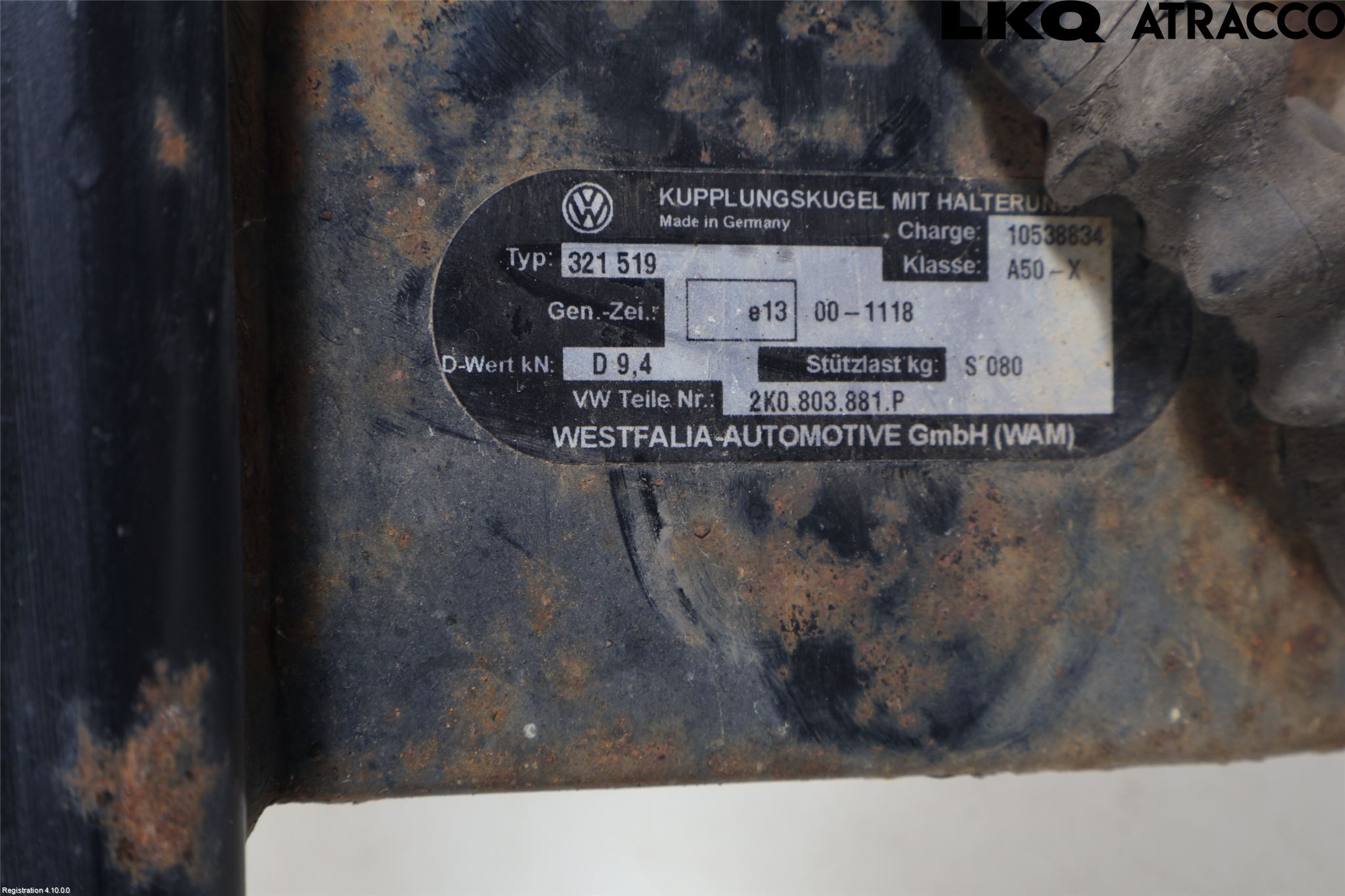 Volkswagen VW CADDY 11-15 Dragkrok