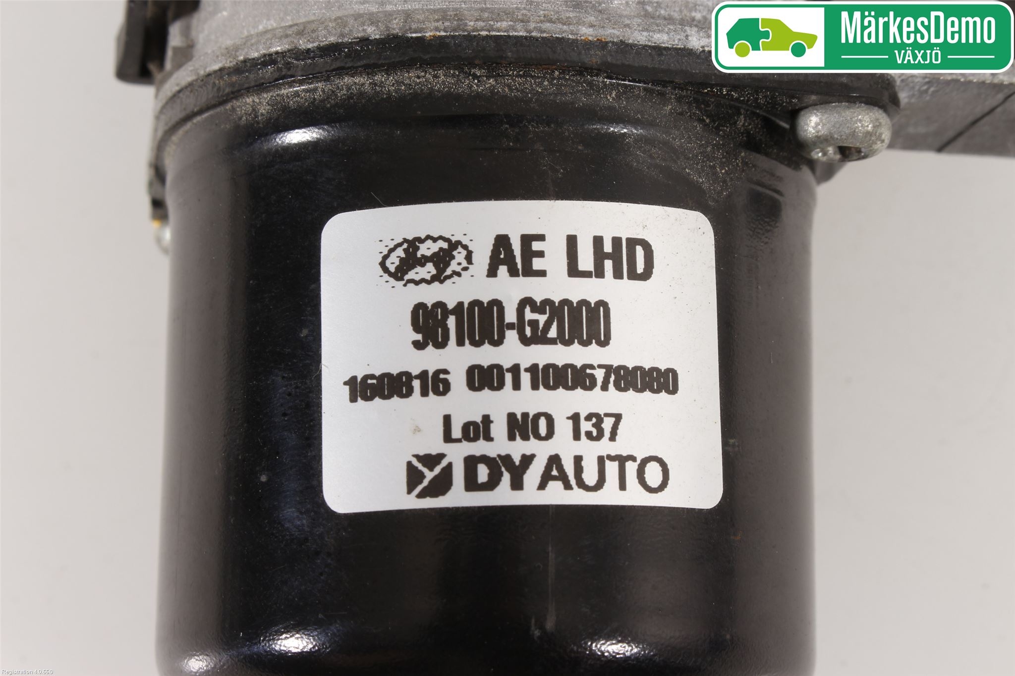 Hyundai IONIQ AE 17-22 Torkarmotor Vindruta