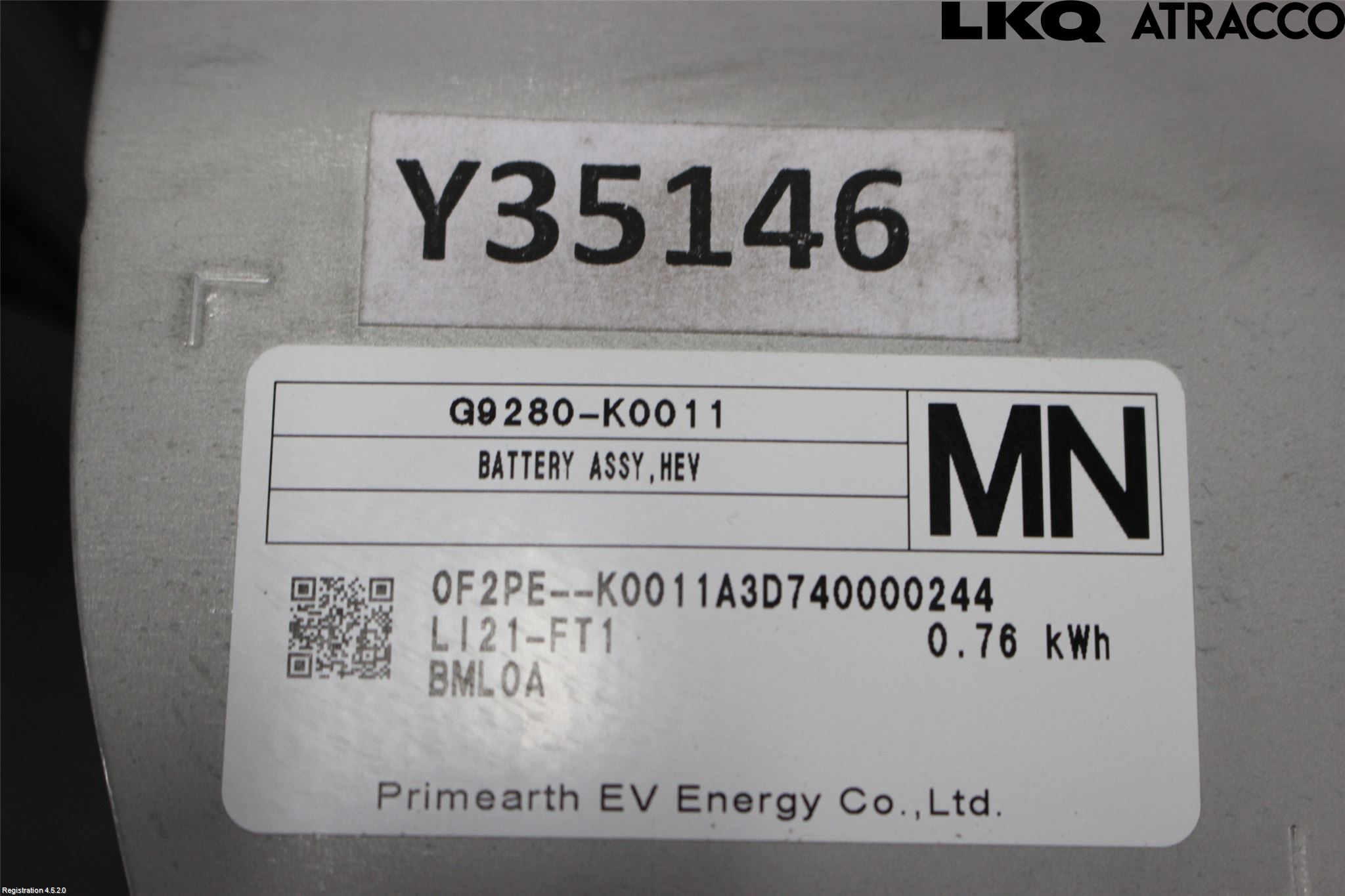 Toyota YARIS XP21 20- Batteri Högspänning