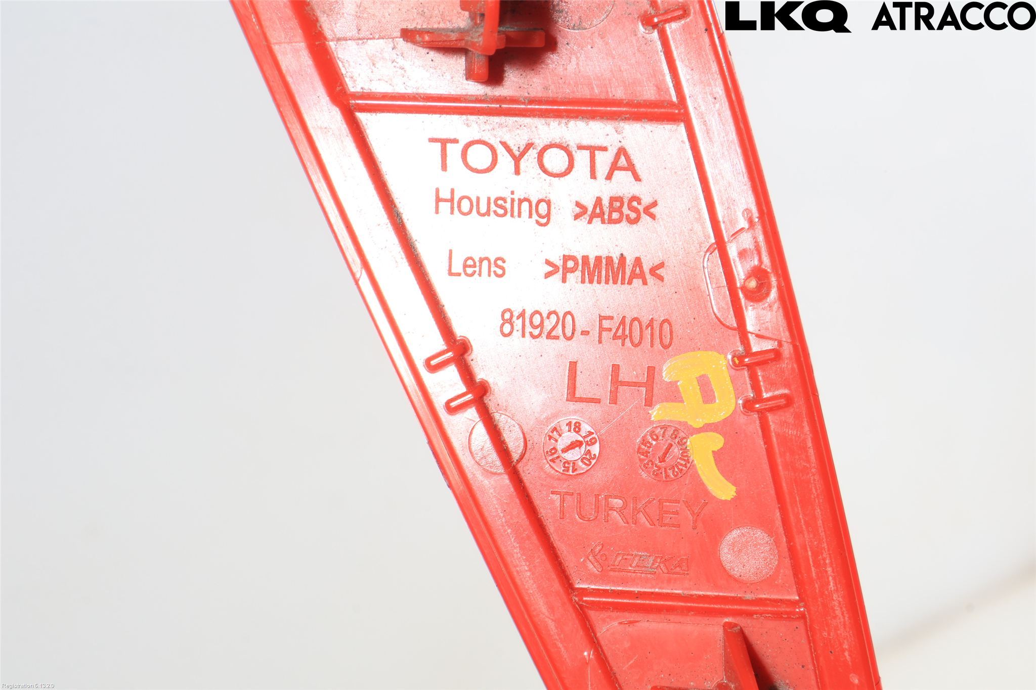 Toyota C-HR 16-23 Dimljus/Reflex Bak