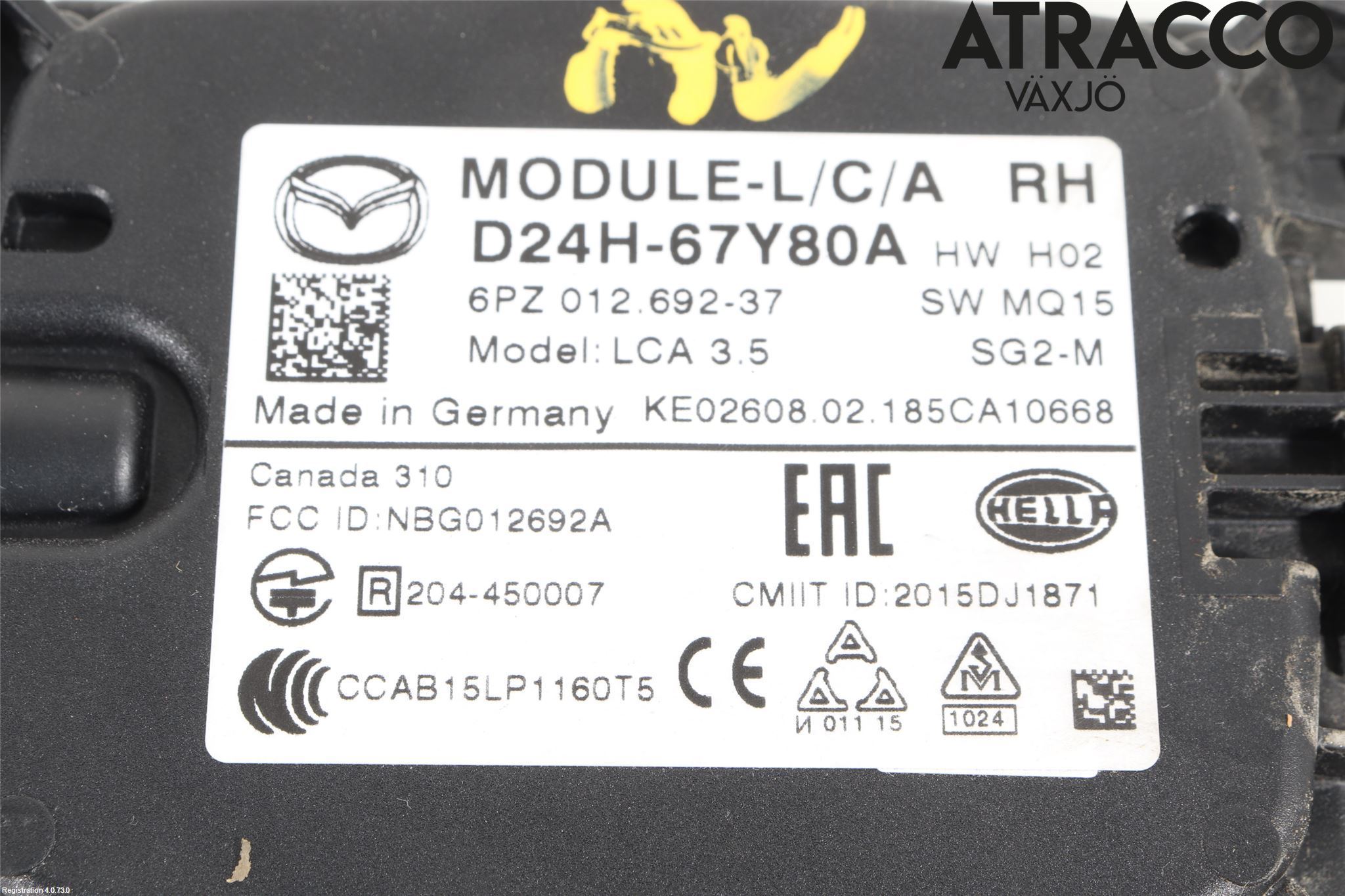 Mazda CX-3 Sensor Aktivt Kollisionsskydd