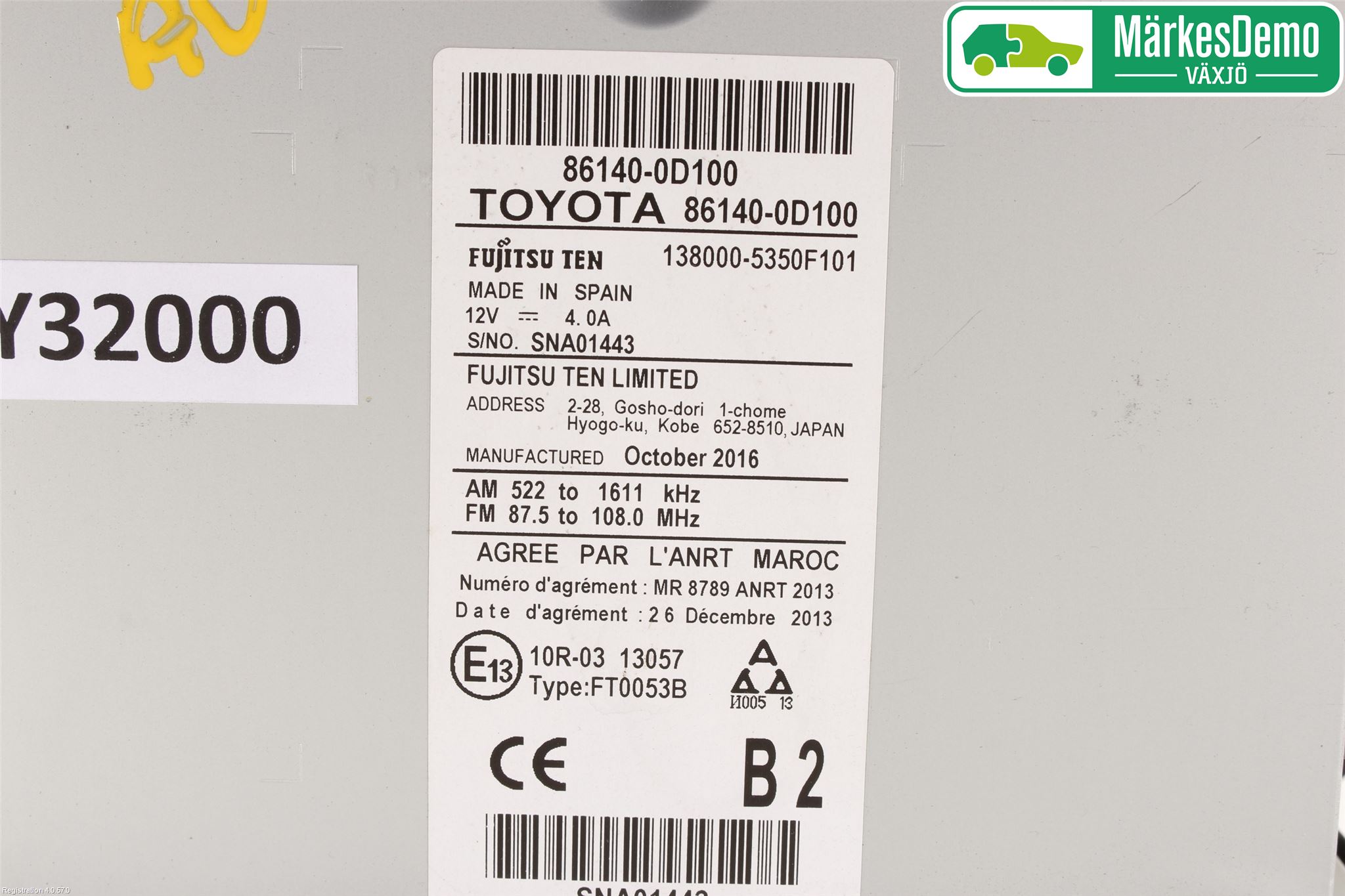 Toyota YARIS XP130 15-20 Cd Radio - Multimediapanel