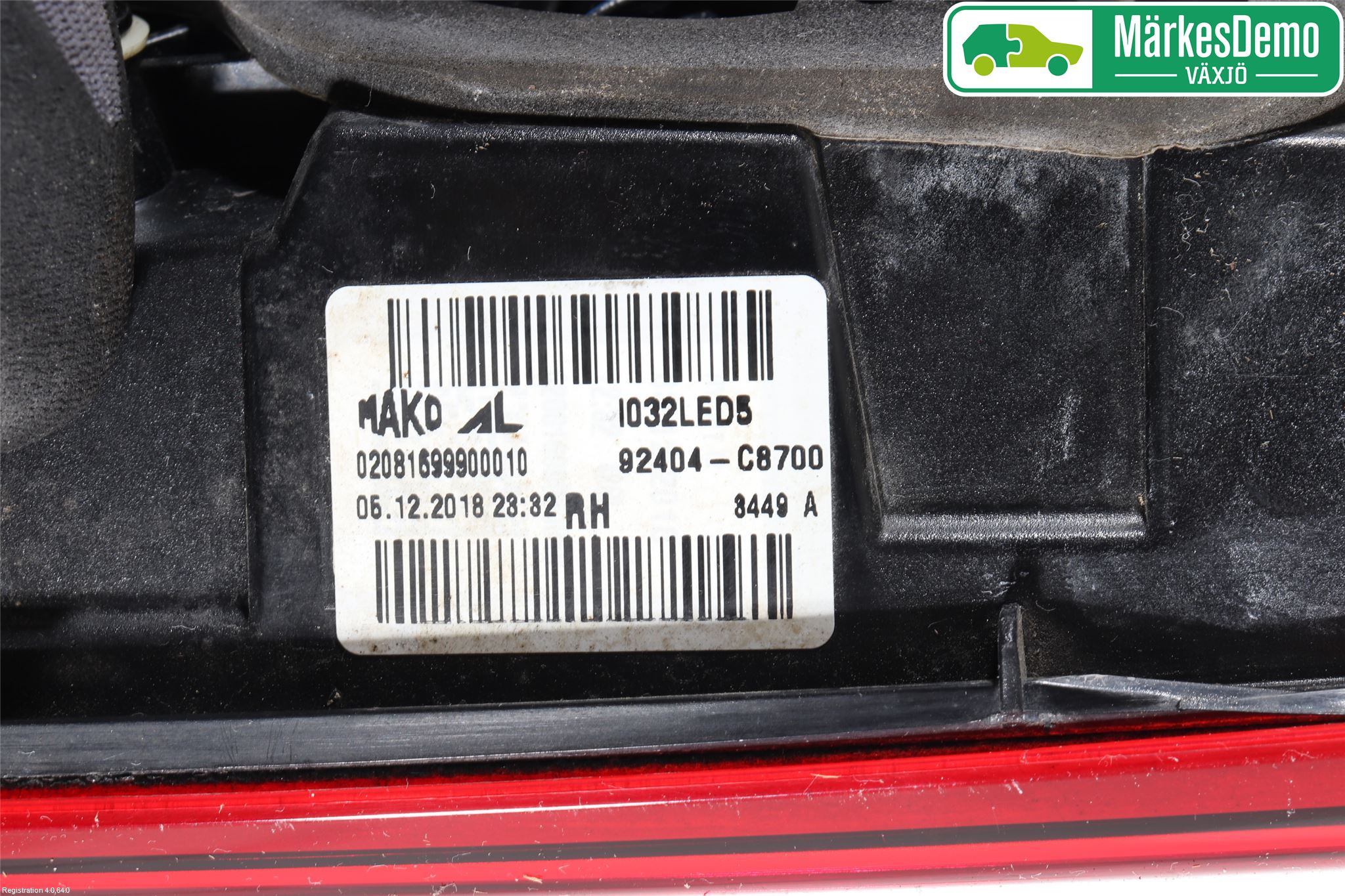 Hyundai i20 GB 15-20 Bakljus Lucka Hö