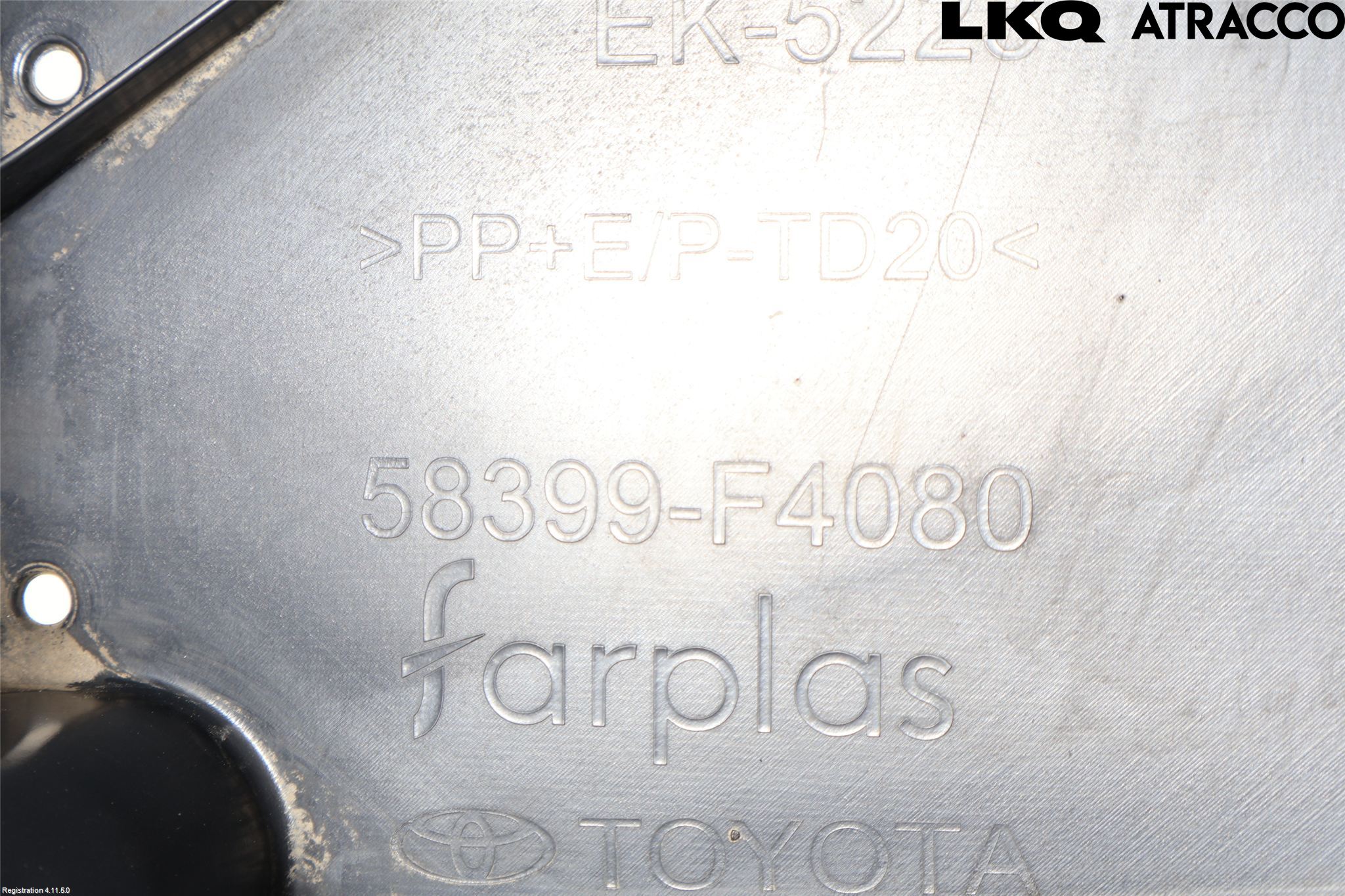 Toyota C-HR 24- Hasplåt Plåt-Plast