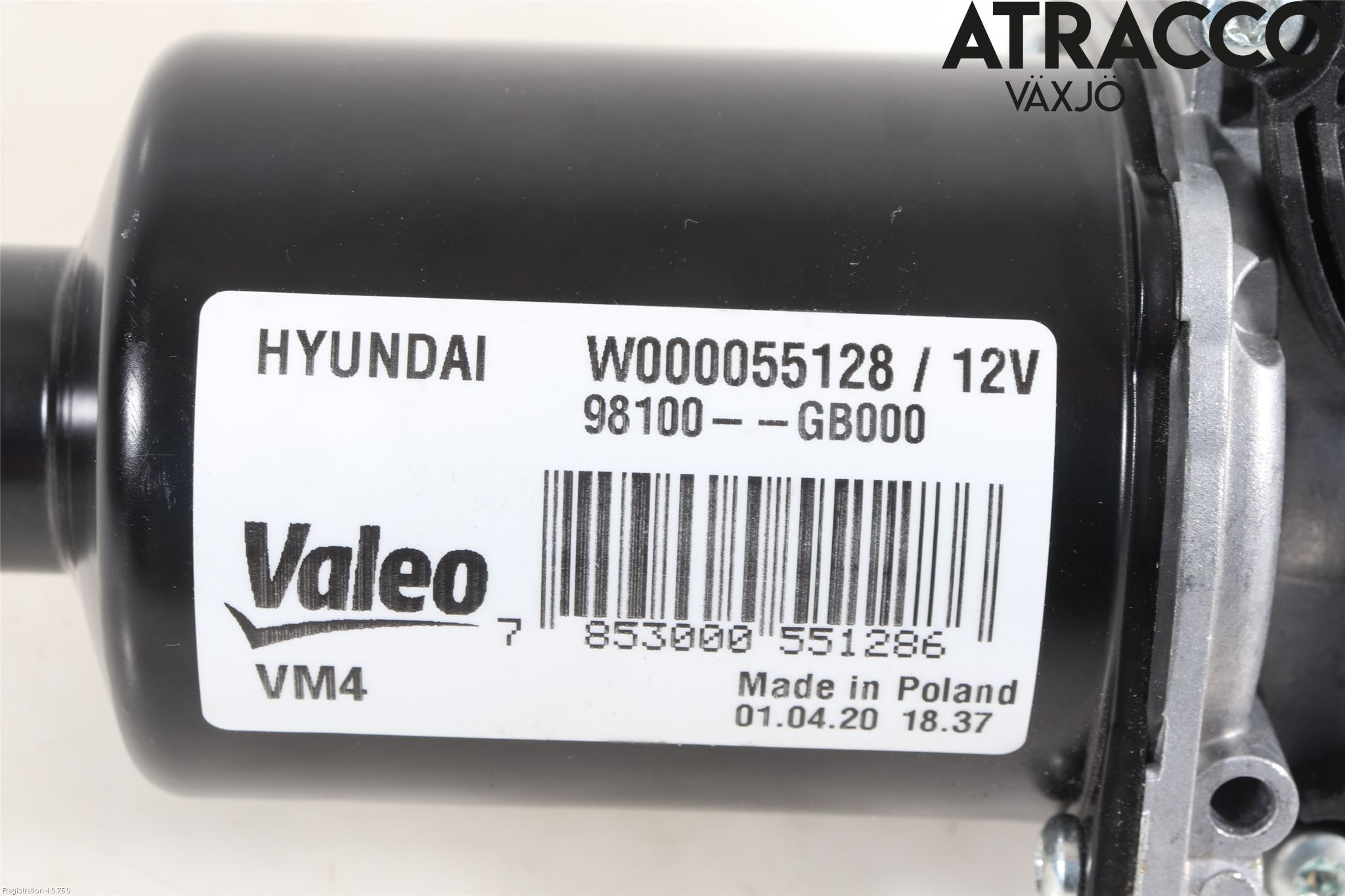 Hyundai i20 GB 15-20 Torkarmotor Vindruta