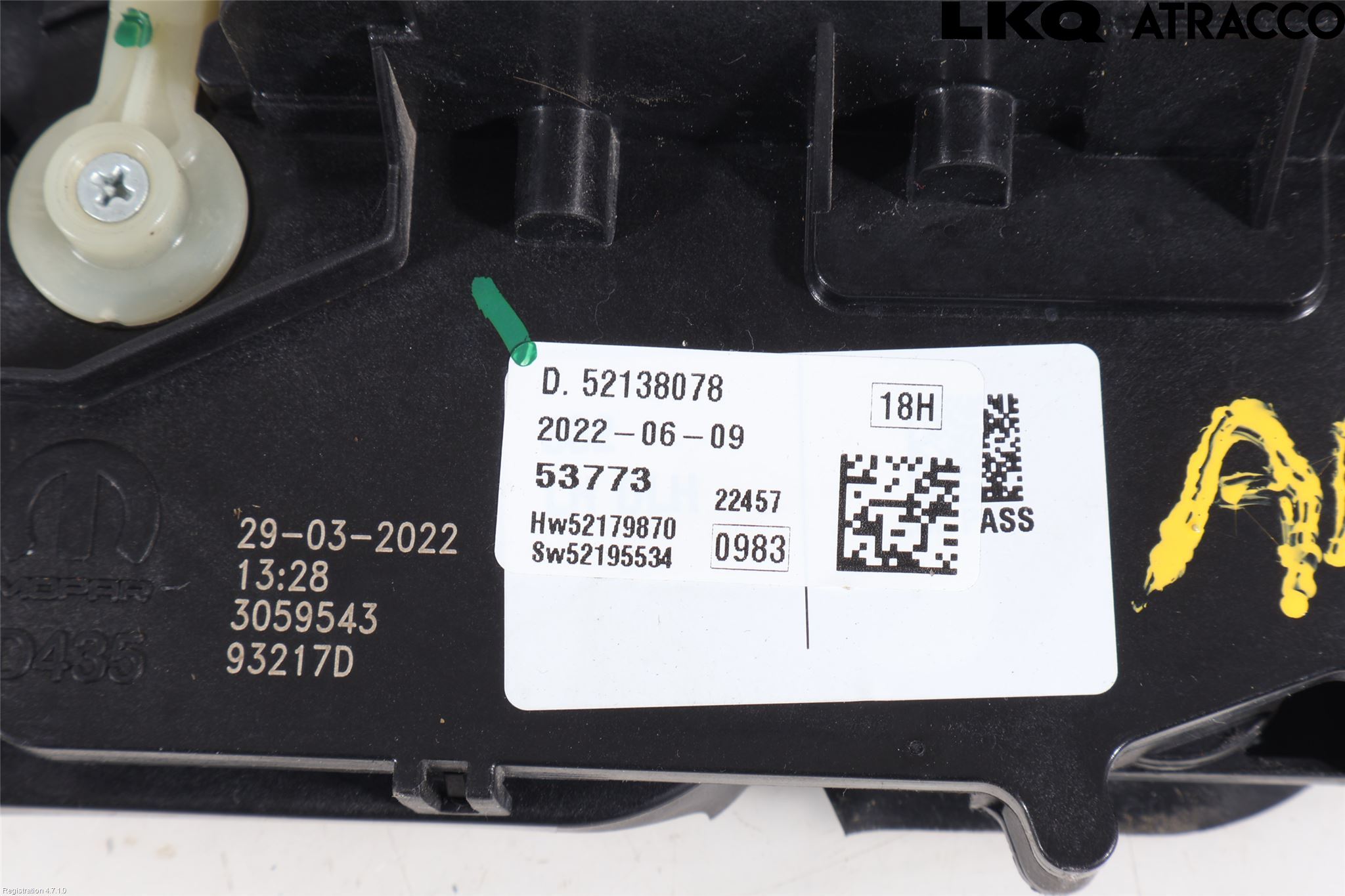 Fiat 500e 20- Låskista-Dörrlås