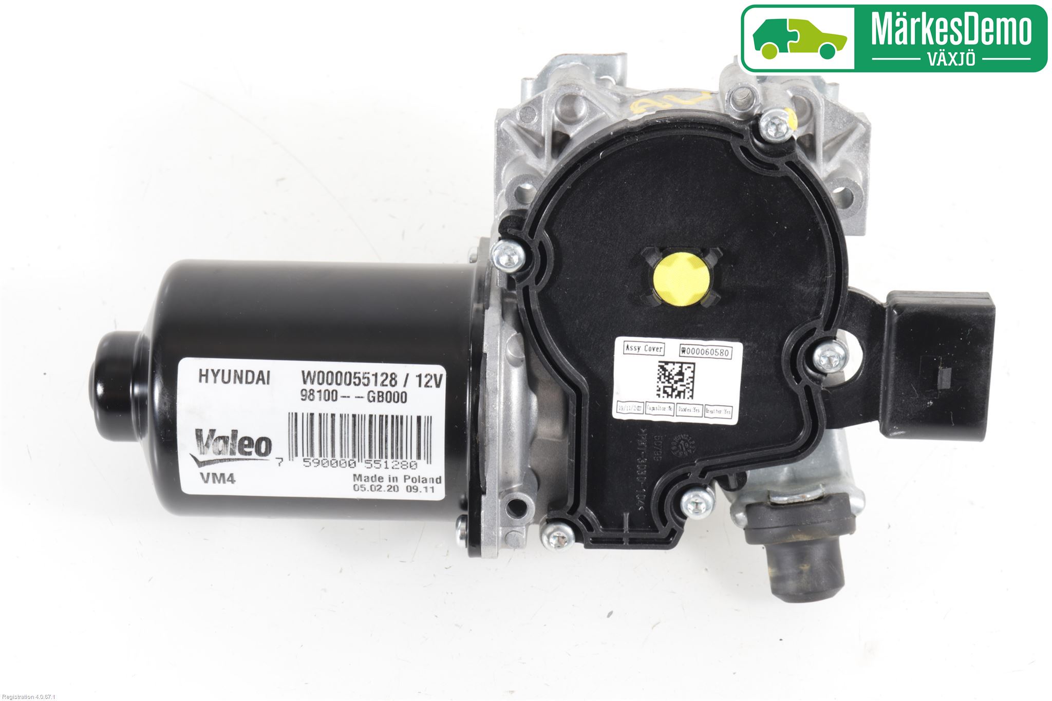 Hyundai i20 GB 15-20 Torkarmotor Vindruta