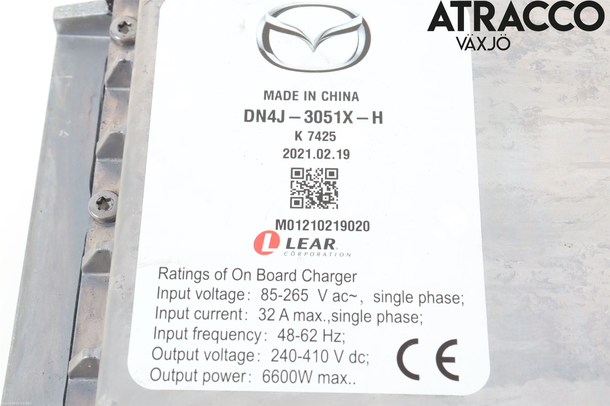 Mazda MX-30 20- Batteriladdare Högspänning