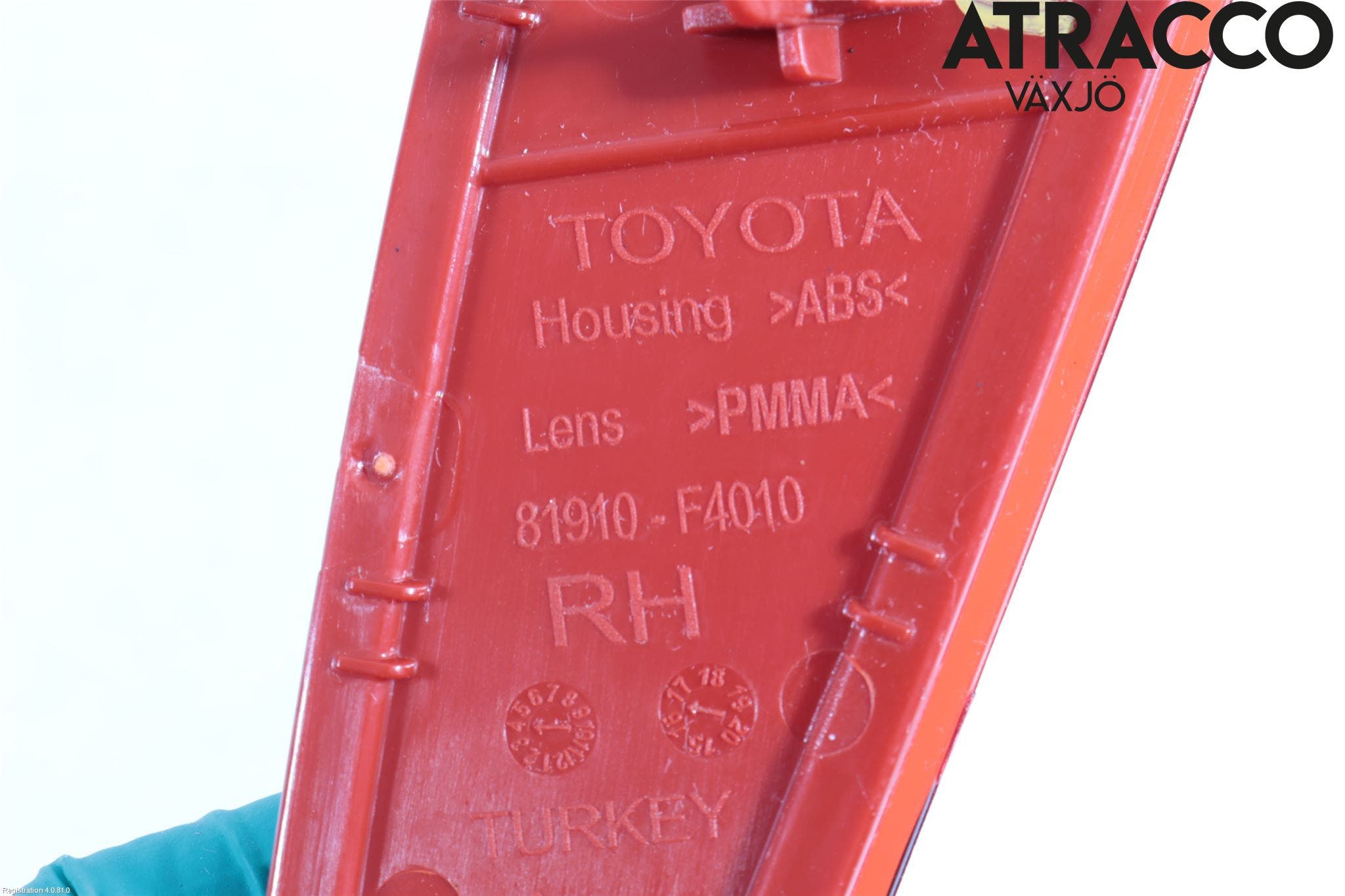 Toyota C-HR 16-23 Dimljus/Reflex Bak