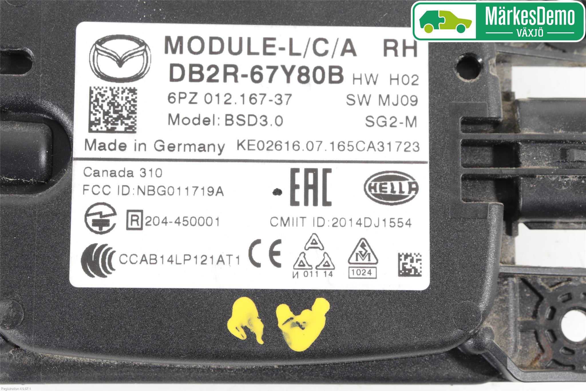 Mazda CX-3 Sensor Aktivt Kollisionsskydd