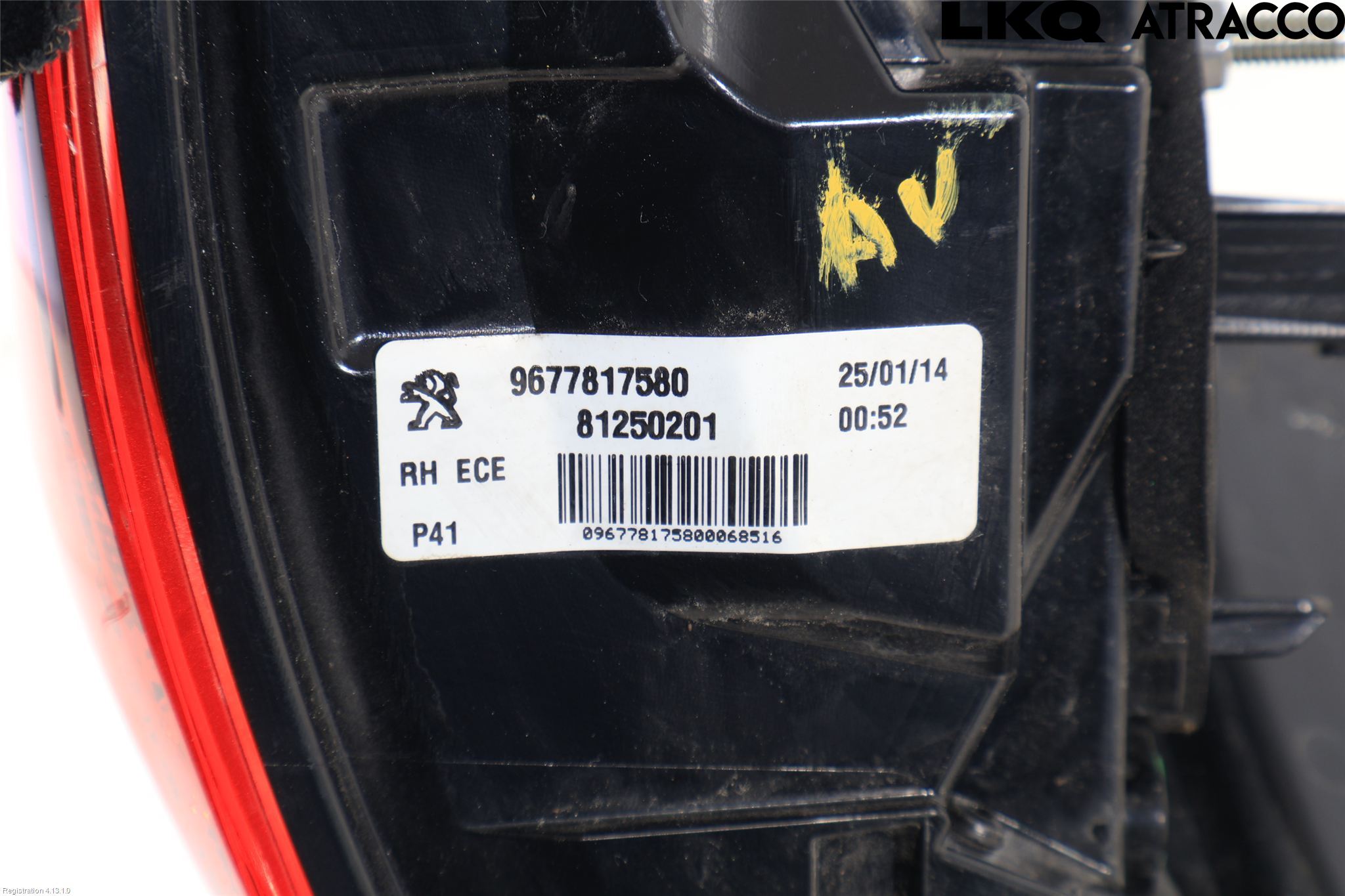 Peugeot 308 14-21 Bakljus Höger