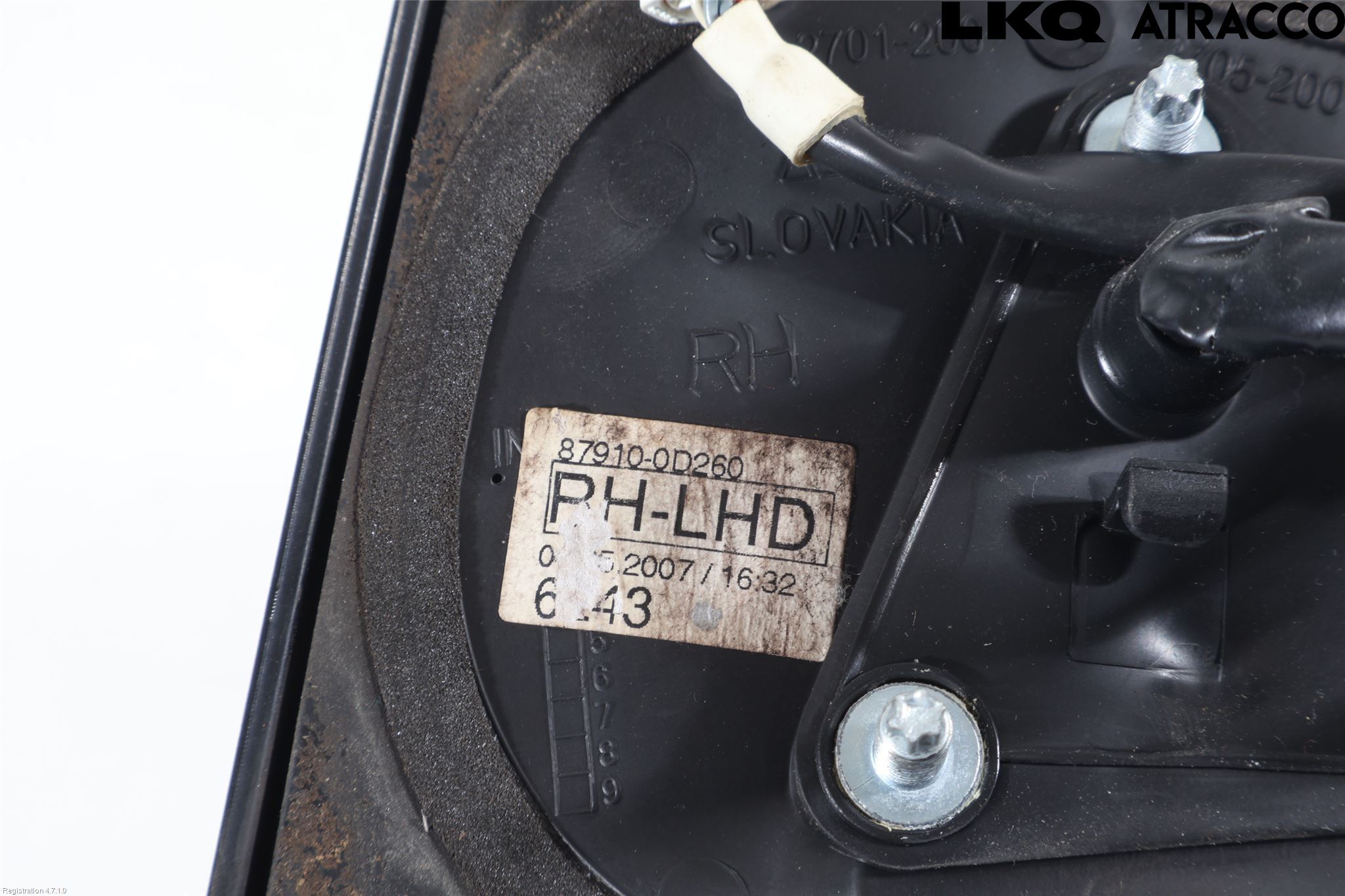 Toyota YARIS XP90 06-11 Spegel Yttre El Hö