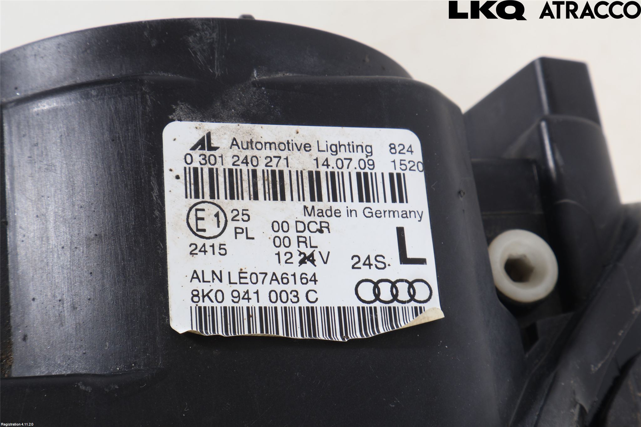 Audi A4/S4 08-11 Strålkastare Vänster