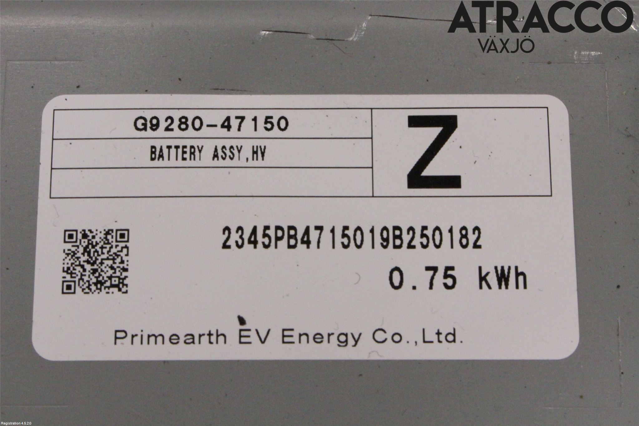 Toyota COROLLA 19- Batteri Högspänning