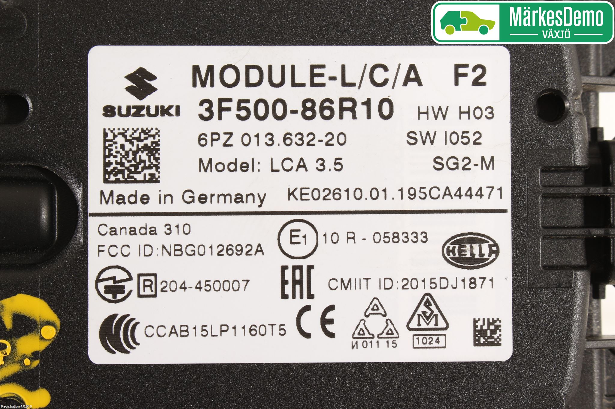 Suzuki VITARA 15- Sensor Aktivt Kollisionsskydd