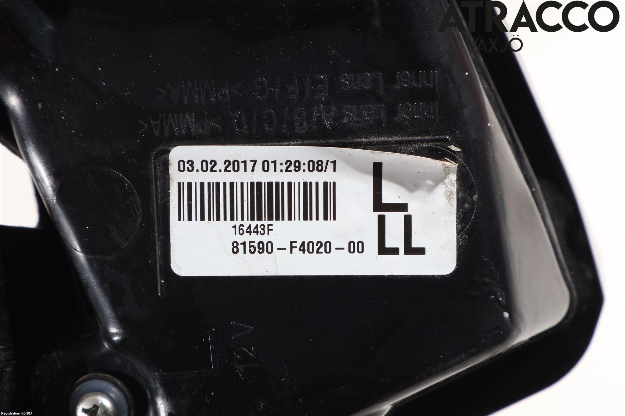 Toyota C-HR 16-23 Bakljus Lucka Vä