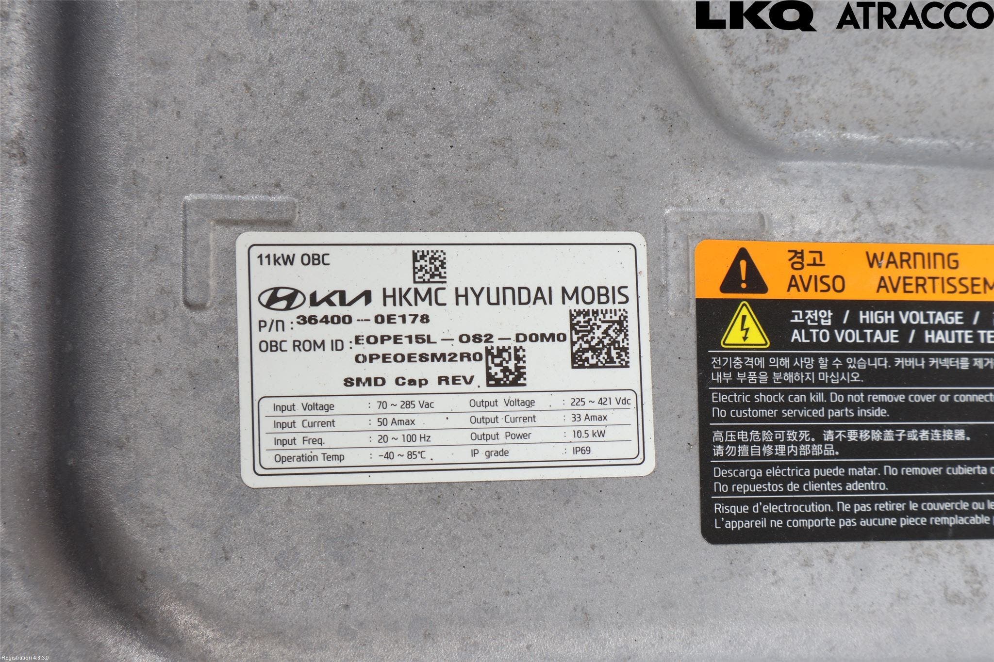 Hyundai KONA/ELECTRIC OS 18-23 Batteriladdare Högspänning