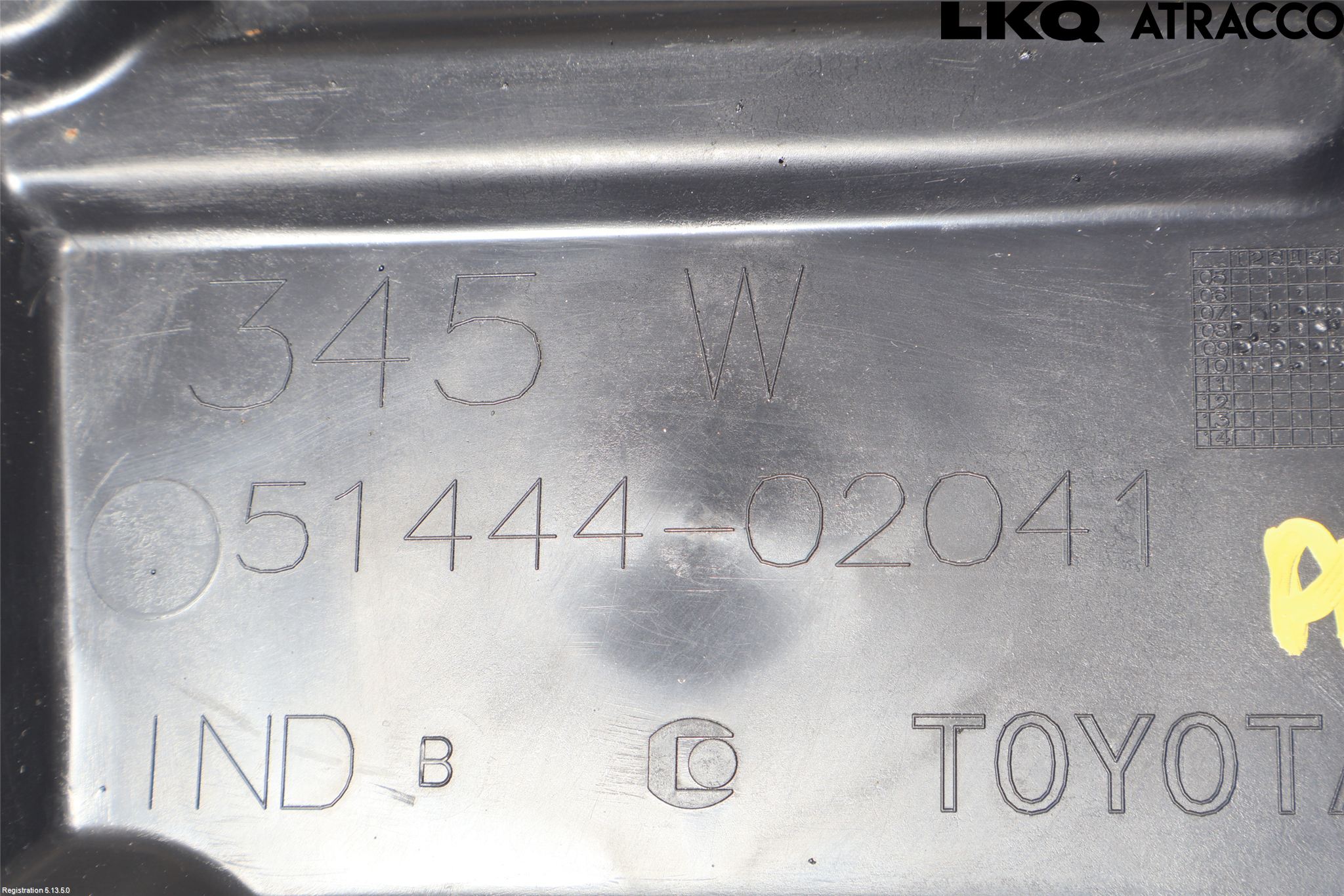 Toyota AURIS 10-12 Hasplåt Plåt-Plast