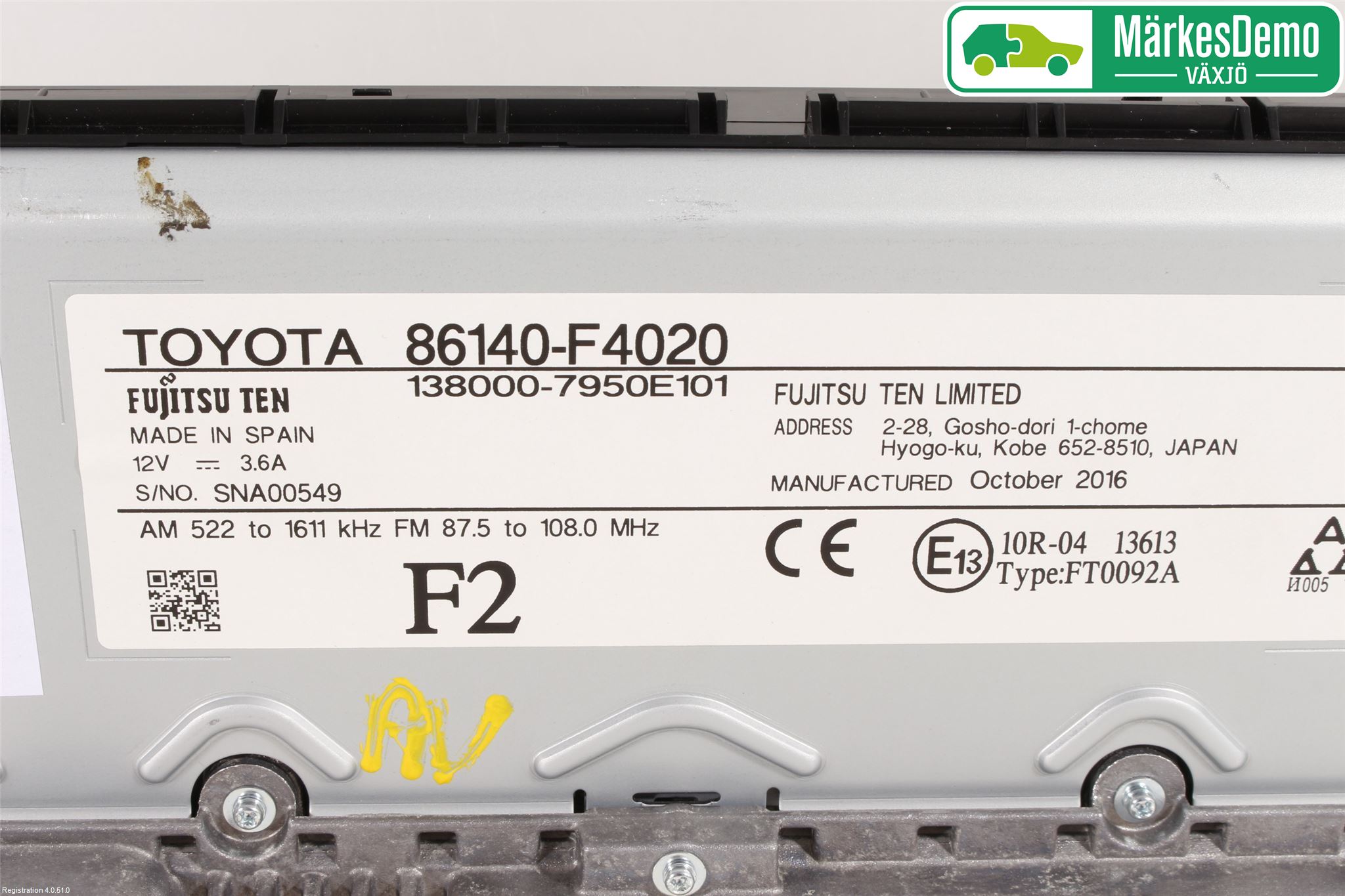 Toyota C-HR 16-23 Cd Radio - Multimediapanel