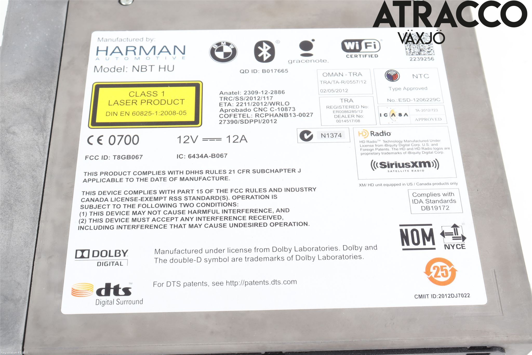 BMW 5 GT F07 09-17 Cd Radio - Multimediapanel