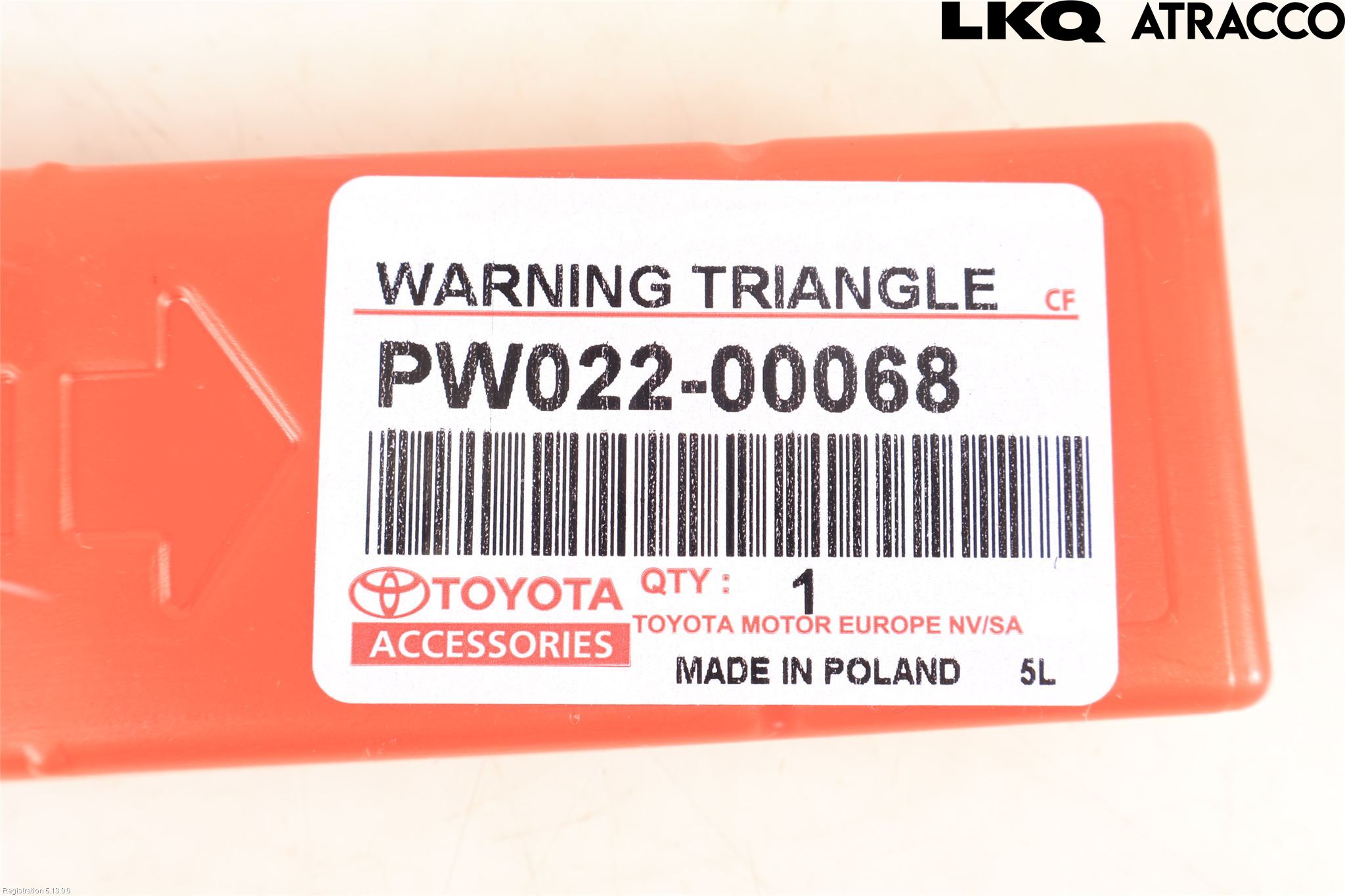 Toyota YARIS XP21 20- Varningstriangel