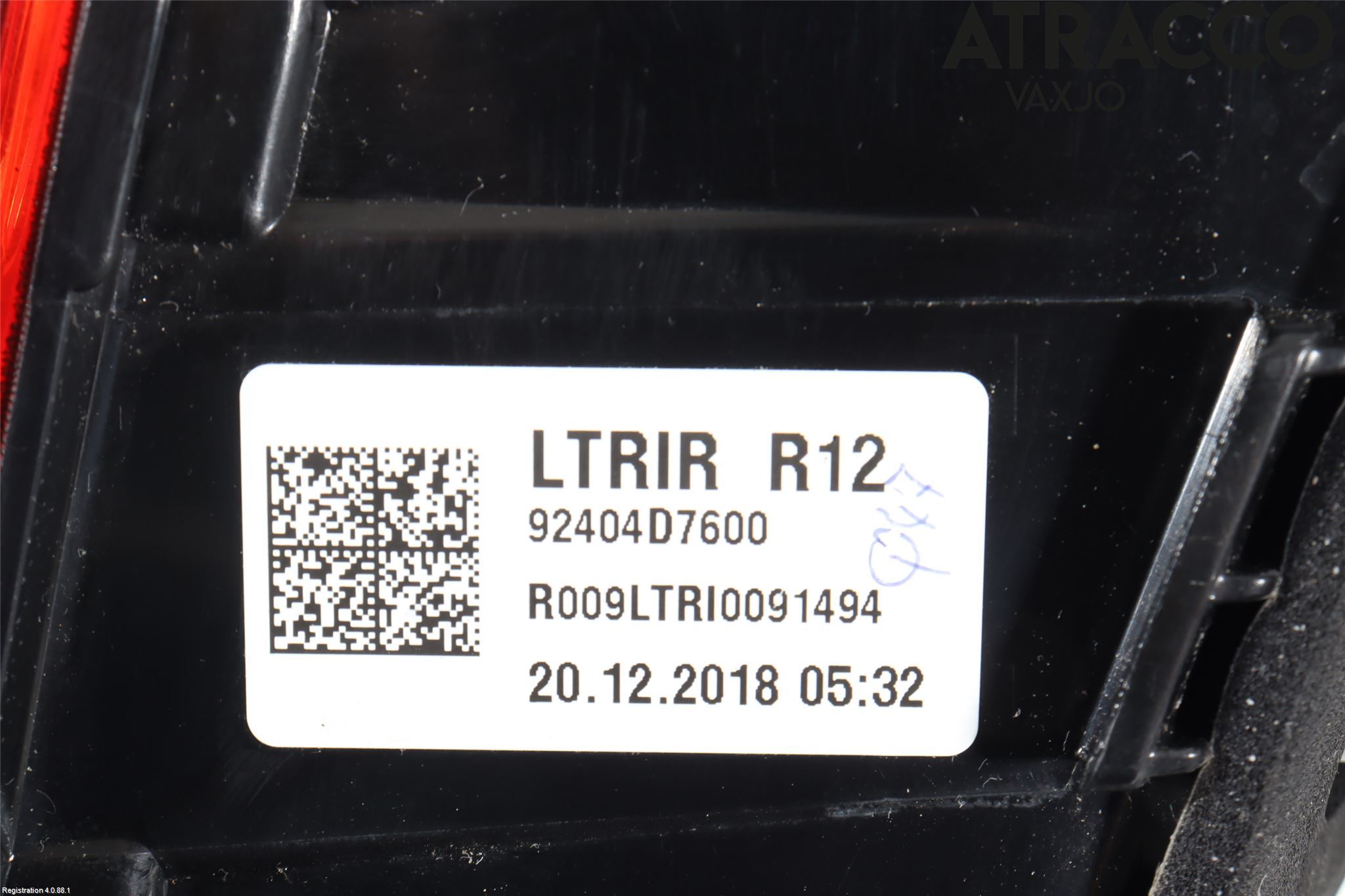 Hyundai TUCSON 05- Bakljus Lucka Hö