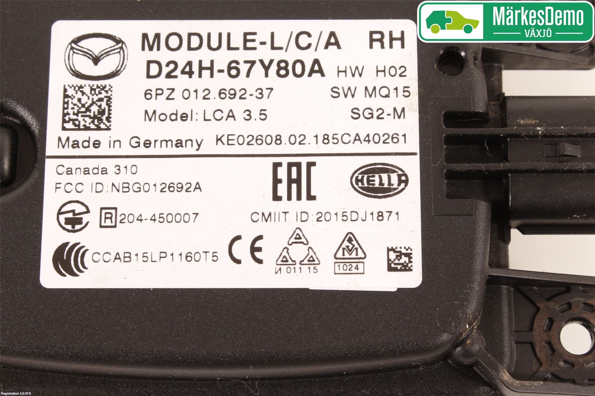 Mazda CX-3 Sensor Aktivt Kollisionsskydd