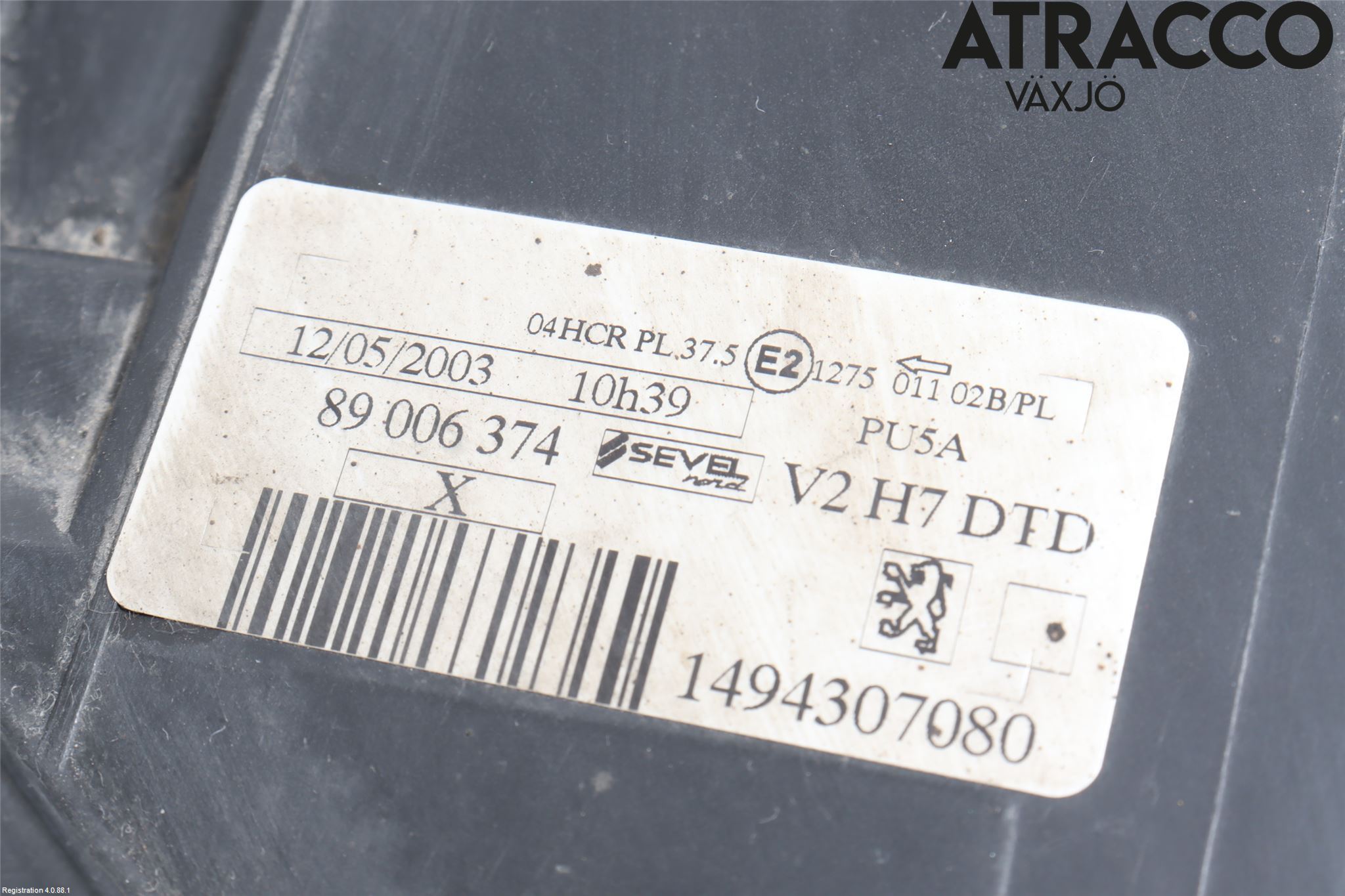 Peugeot 807 Strålkastare Höger