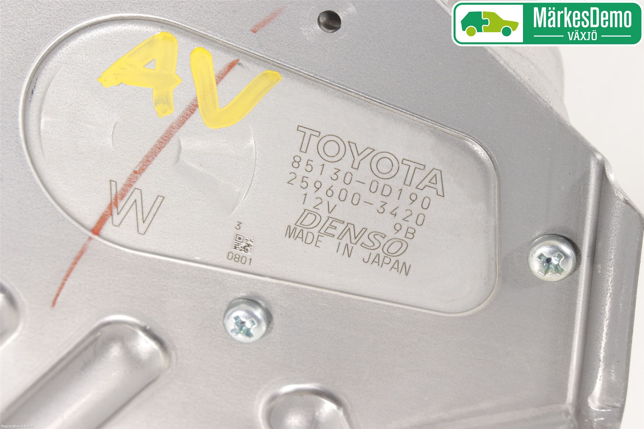 Toyota YARIS XP130 15-20 Torkarmotor Baklucka