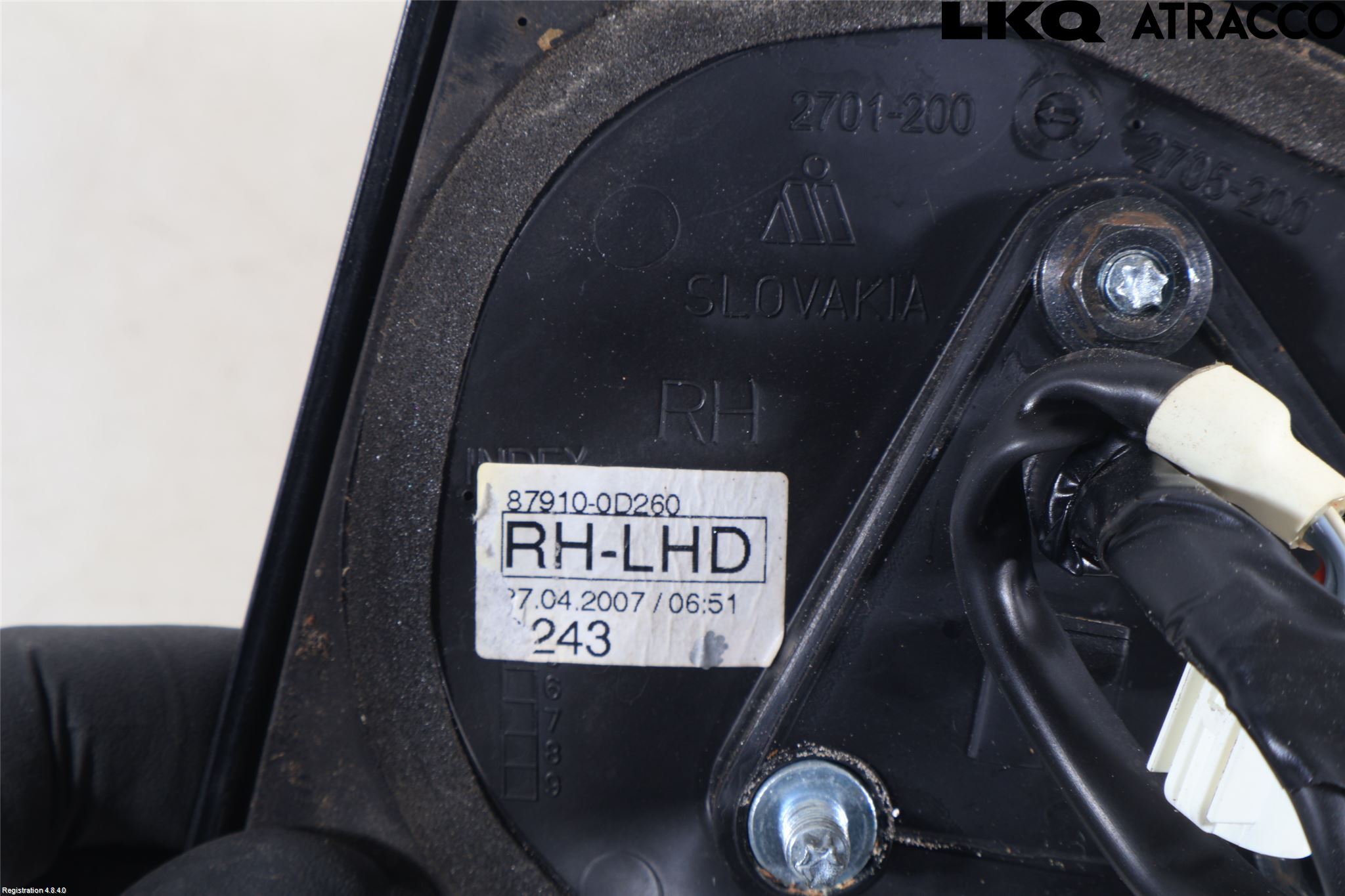 Toyota YARIS XP90 06-11 Spegel Yttre El Hö