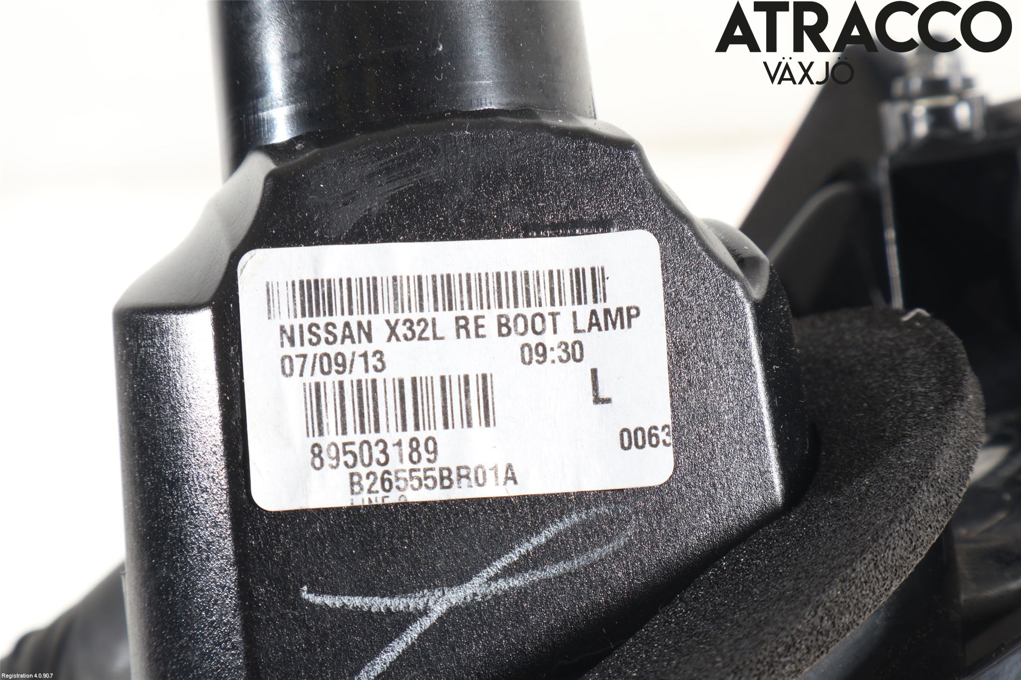 Nissan QASHQAI 10-14 Bakljus Lucka Vä