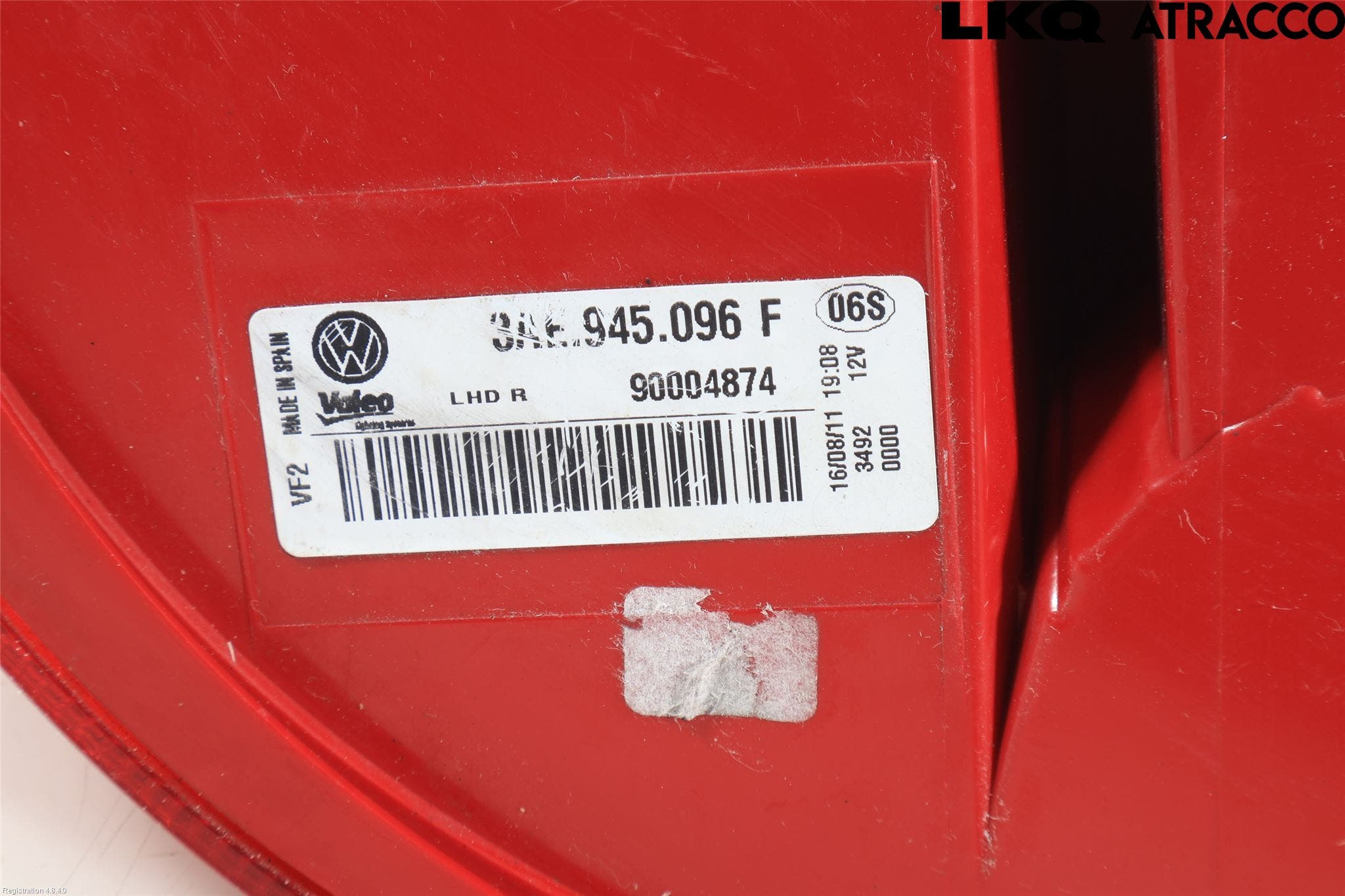 Volkswagen VW PASSAT 05-11 Bakljus Höger