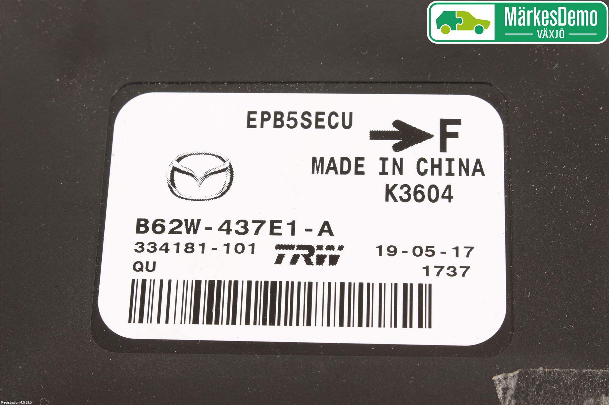 Mazda 3 III 14-19 Styrenhet Parkbroms Epb