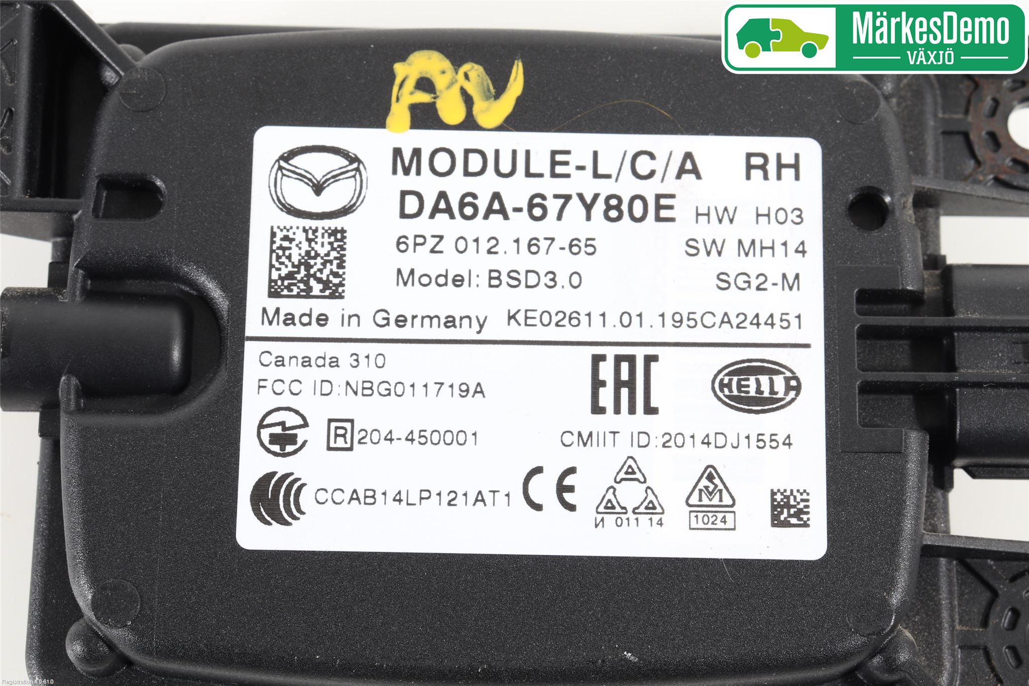 Mazda 2 (DJ) 15-22 Sensor Aktivt Kollisionsskydd