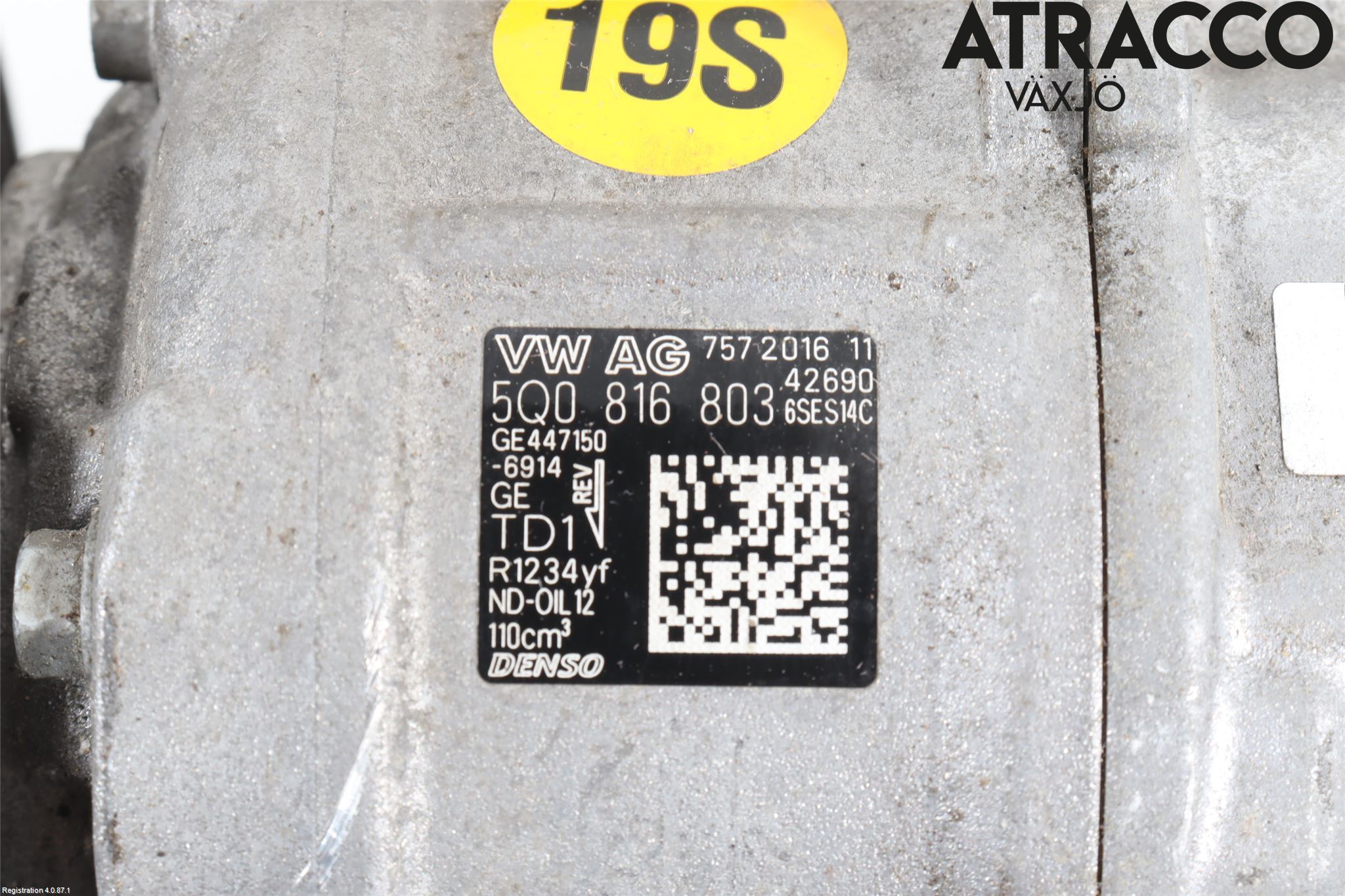 Volkswagen VW GOLF / E-GOLF VII 13-20 Ac Kompressor