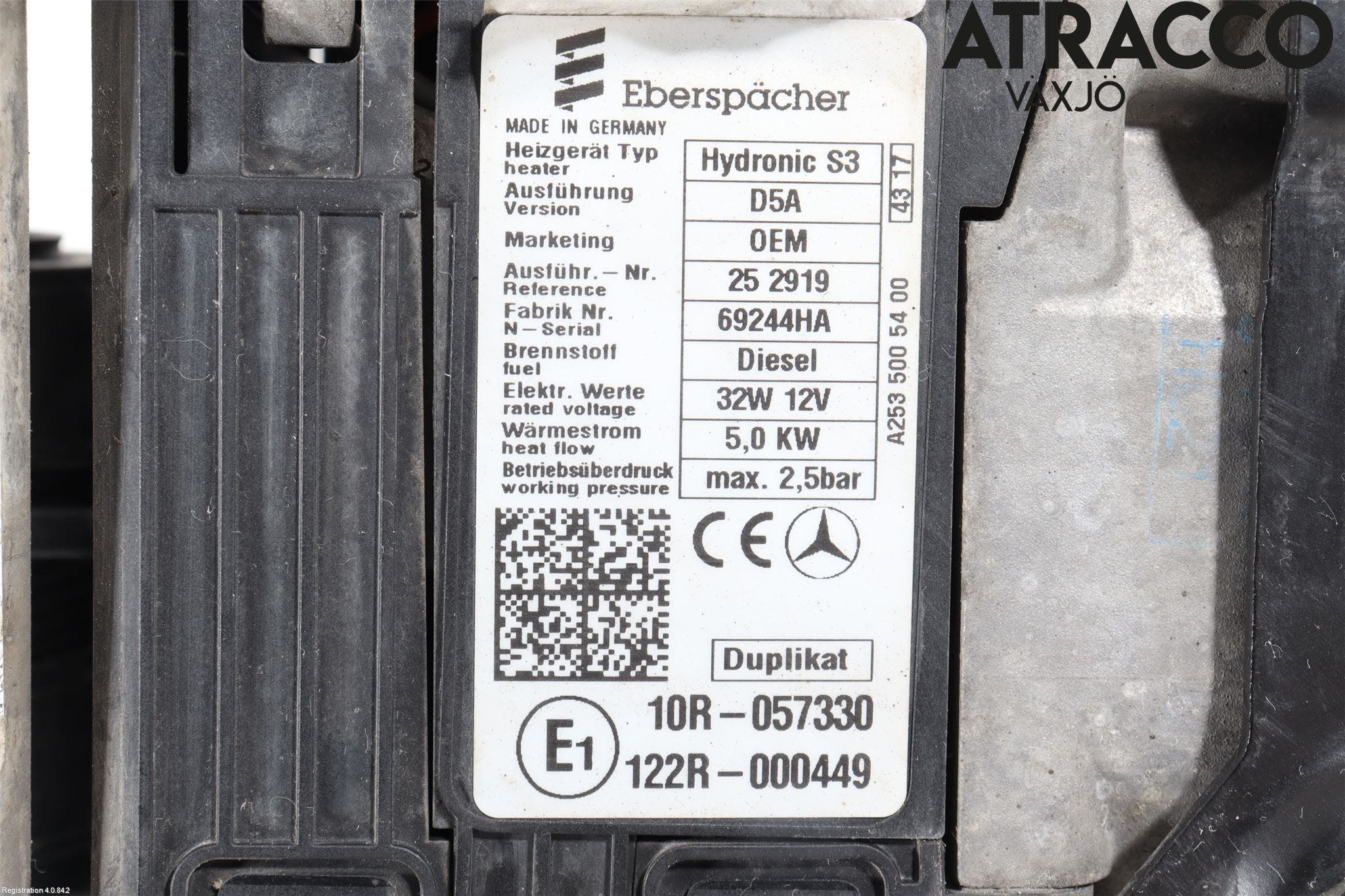 Mercedes-Benz MB E-KLASS (W213) 16-23 Dieselvärmare