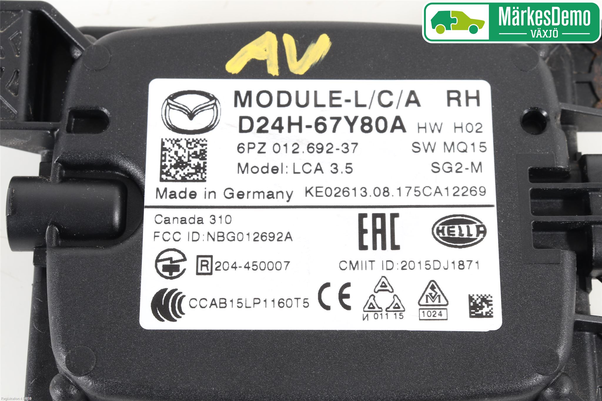 Mazda CX-3 Sensor Aktivt Kollisionsskydd