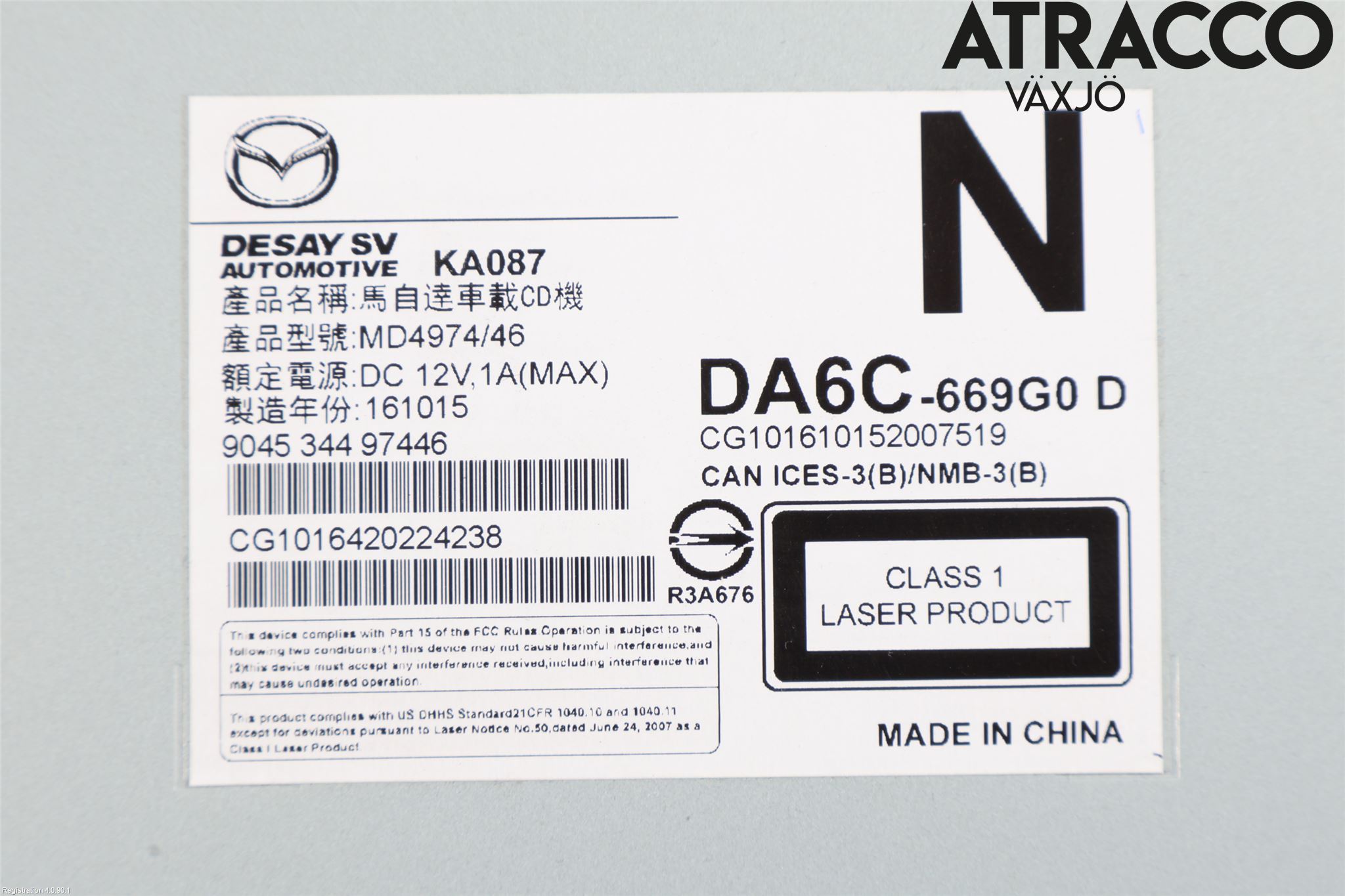 Mazda 2 (DJ) 15-22 Cd Radio - Multimediapanel